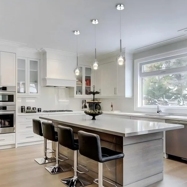 Minimalist Clear Glass Pendant Light Hanging Ceiling Fixture - Image 2