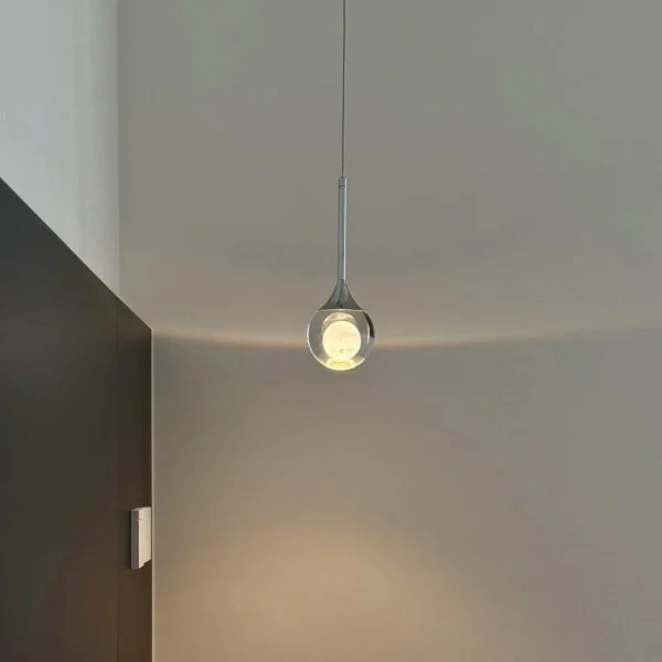 Minimalist Clear Glass Pendant Light Hanging Ceiling Fixture - Image 21