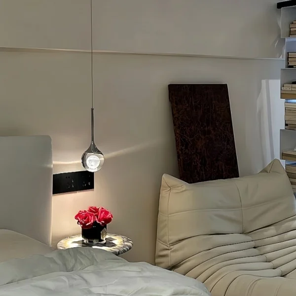 Minimalist Clear Glass Pendant Light Hanging Ceiling Fixture - Image 22
