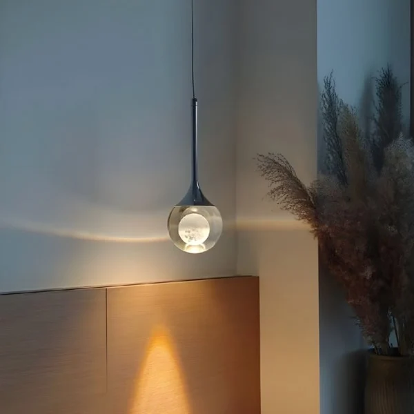 Minimalist Clear Glass Pendant Light Hanging Ceiling Fixture - Image 23