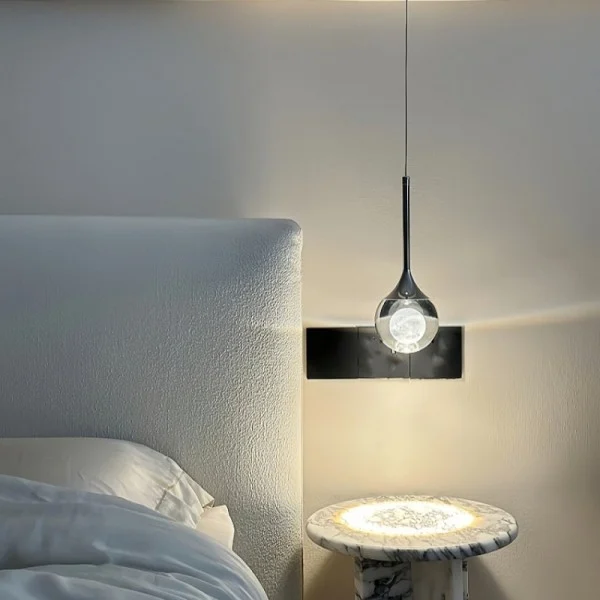Minimalist Clear Glass Pendant Light Hanging Ceiling Fixture - Image 24