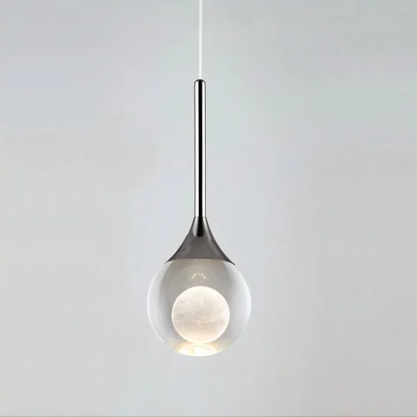 Minimalist Clear Glass Pendant Light Hanging Ceiling Fixture - Image 25