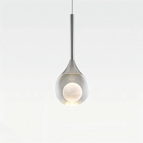 Minimalist Clear Glass Pendant Light Hanging Ceiling Fixture - Image 26