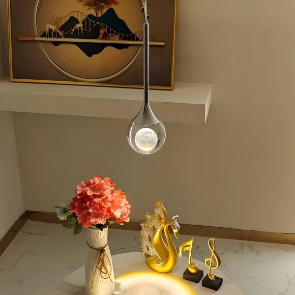 Minimalist Clear Glass Pendant Light Hanging Ceiling Fixture - Image 4