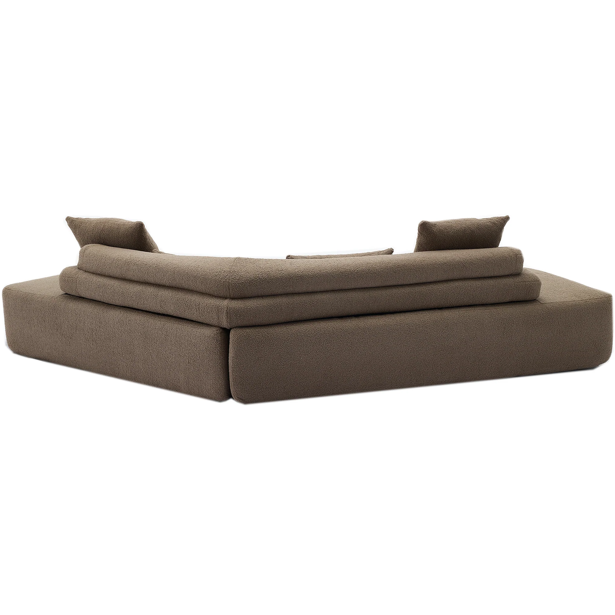 Minimalist Cloud Sectional Couch 4-Seater Brown - Image 22