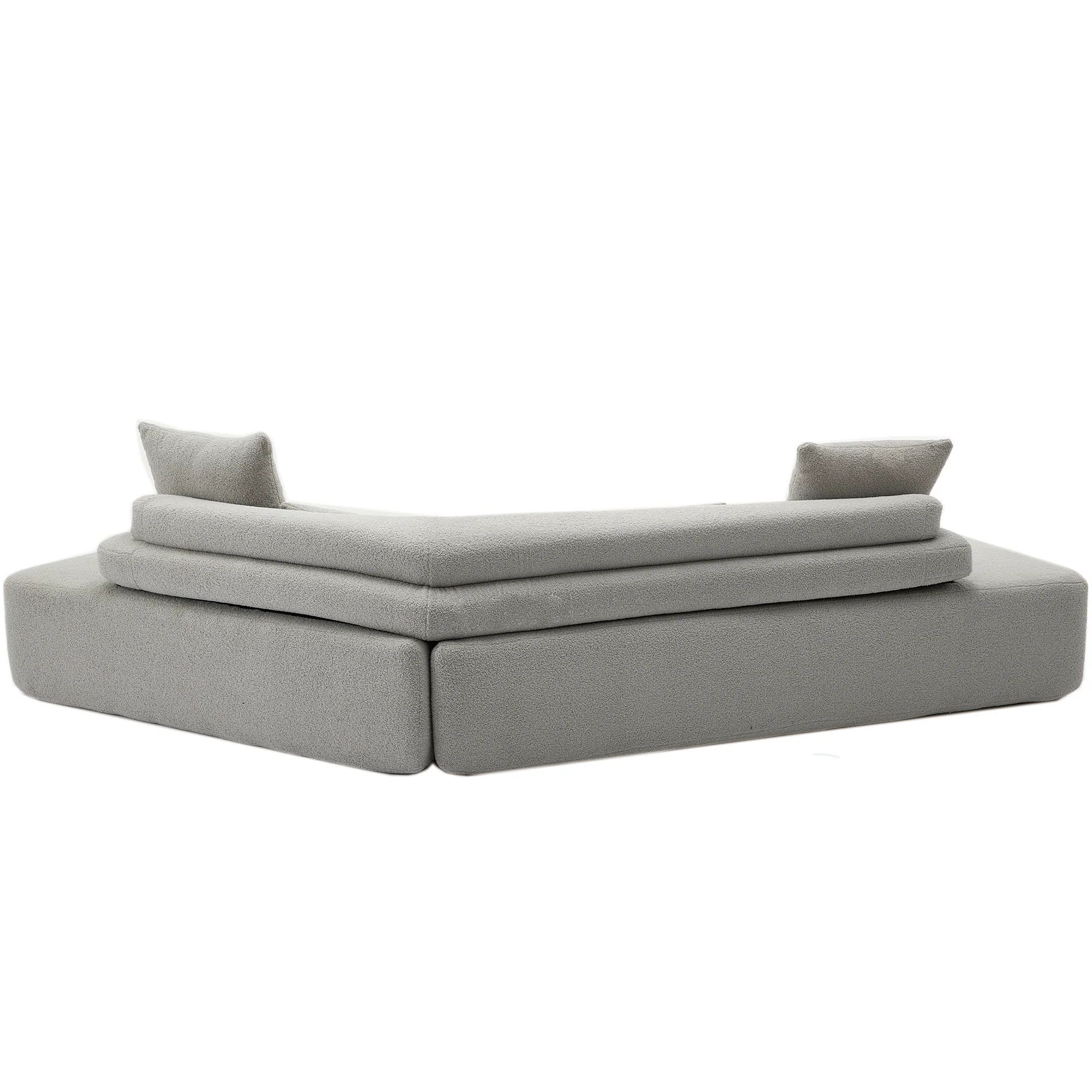 Minimalist Cloud Sectional Couch - 4-Seater in Light Gray - Image 17