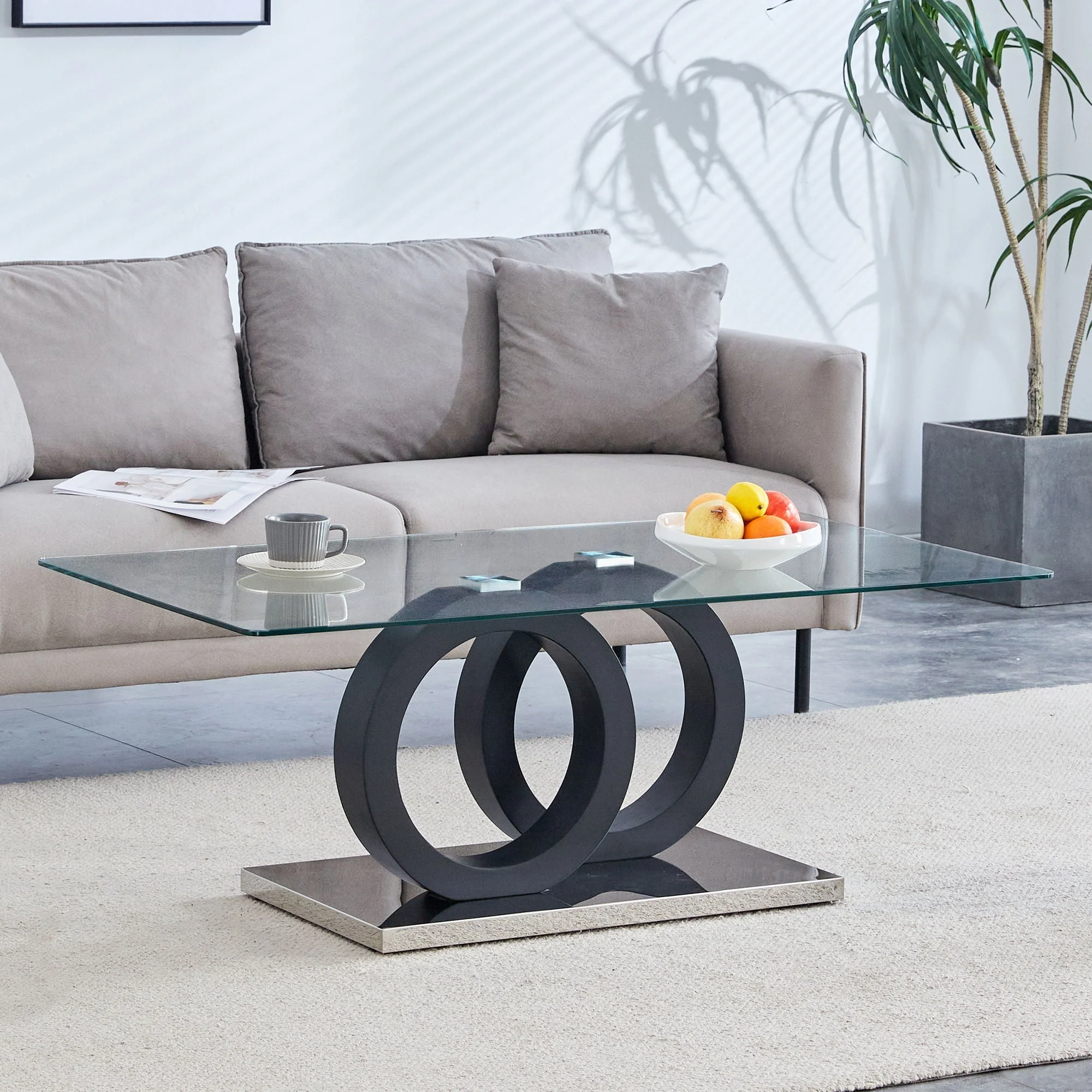 Minimalist Coffee Table - Black - Image 2
