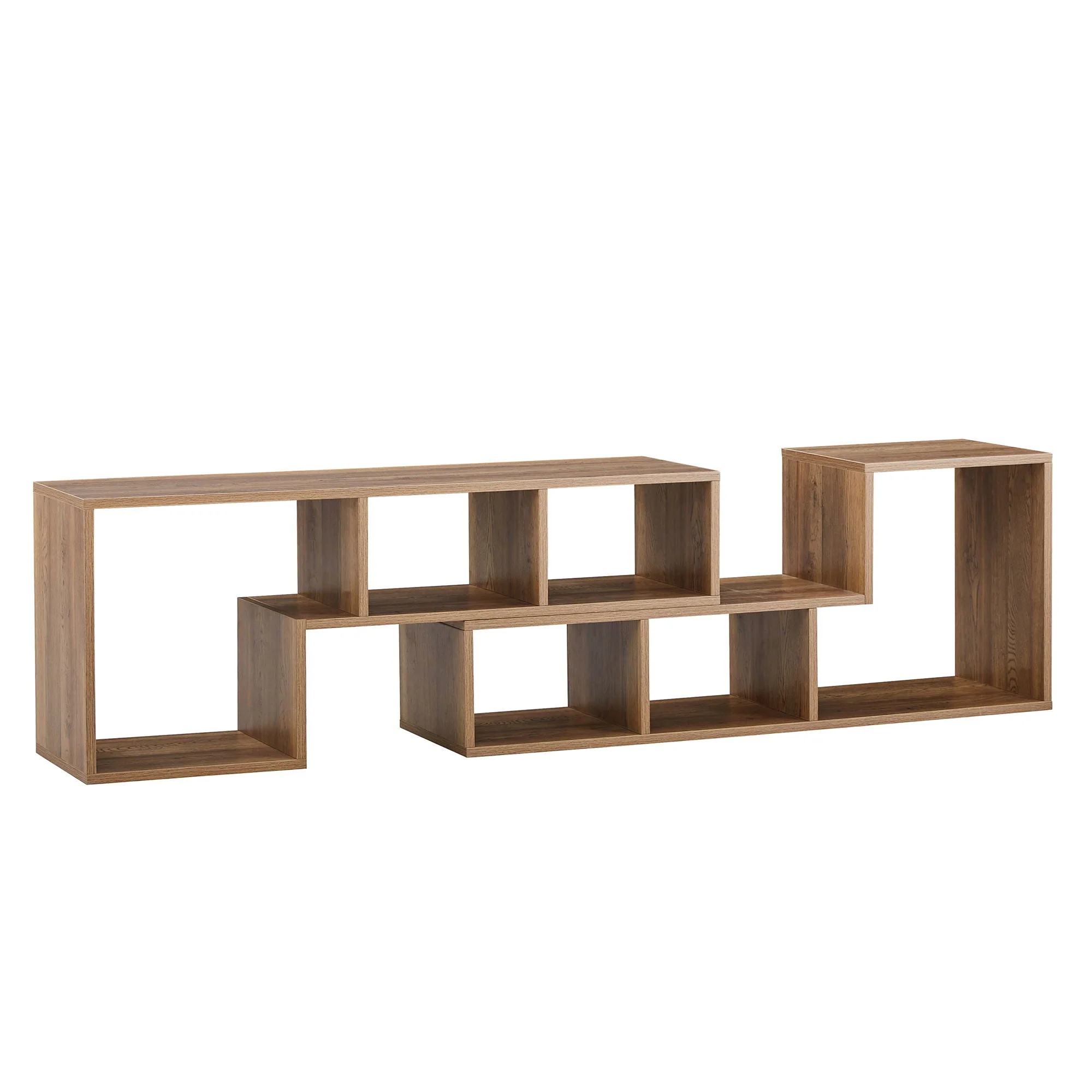 Minimalist Cube TV Stand With Adjustable Open Storage Shelves - Image 2