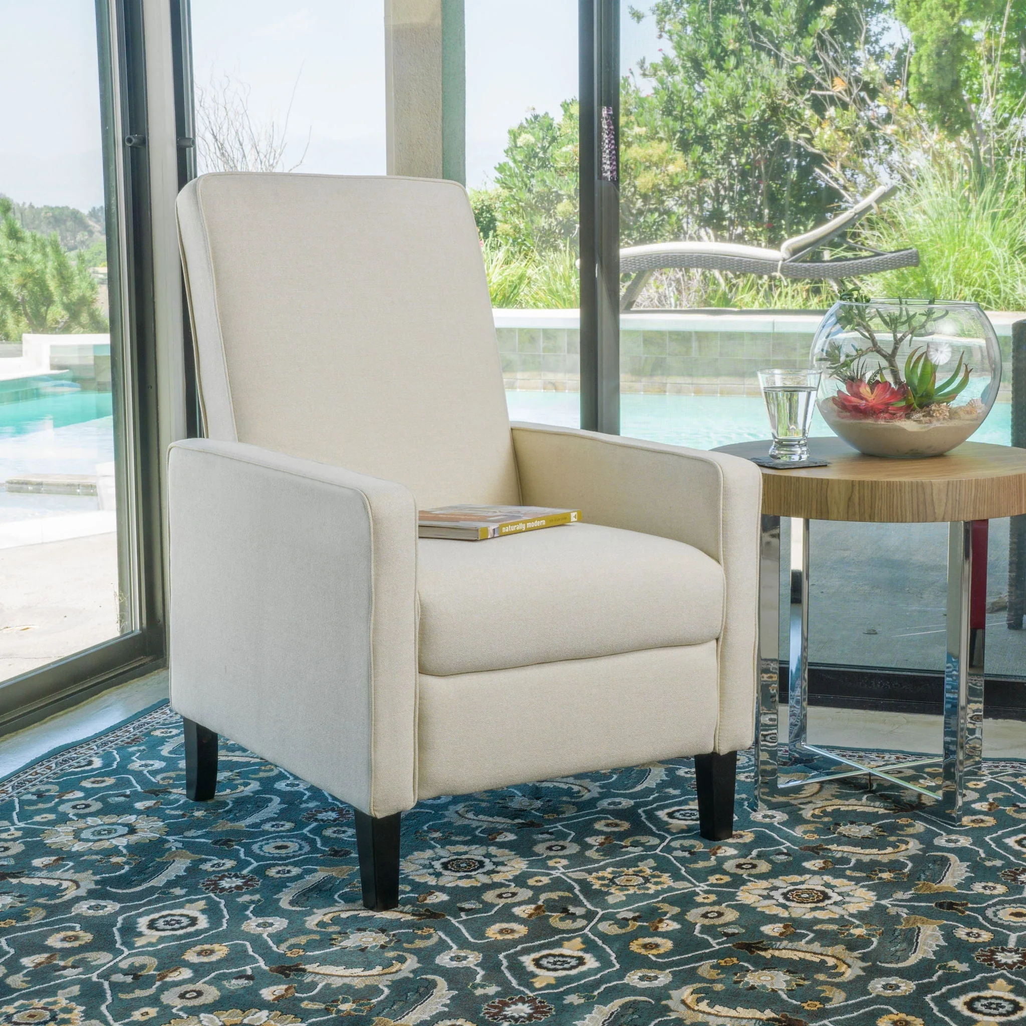 Minimalist Design Fabric Push Back Chair - Image 4