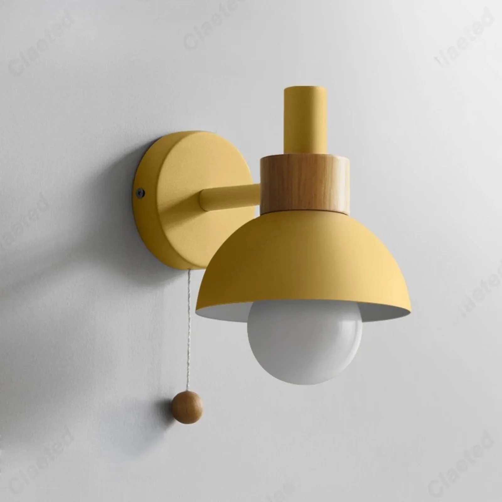 Minimalist LED Wall Lamp E27 Zipper Switch Bedside Light for Bedroom - Image 10