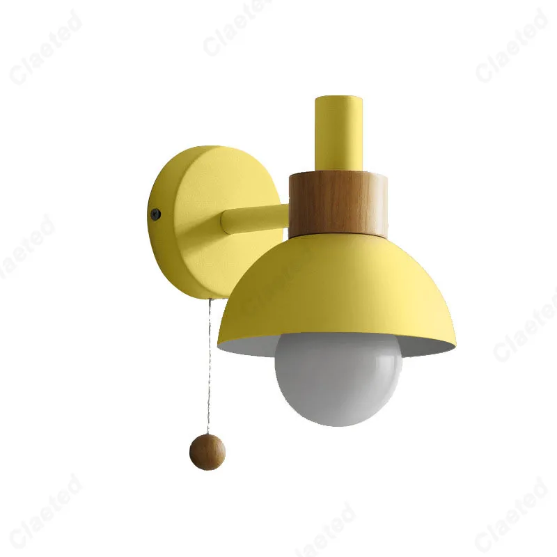 Minimalist LED Wall Lamp E27 Zipper Switch Bedside Light for Bedroom - Image 5