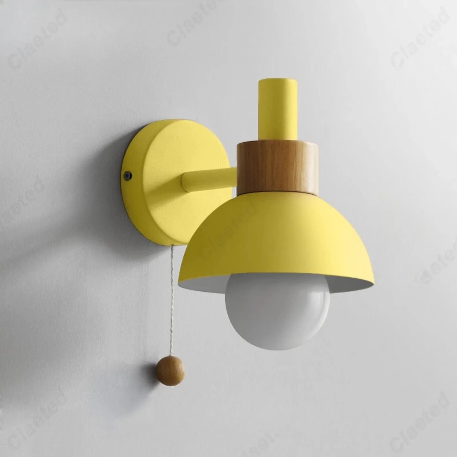Minimalist LED Wall Lamp E27 Zipper Switch Bedside Light for Bedroom - Image 6