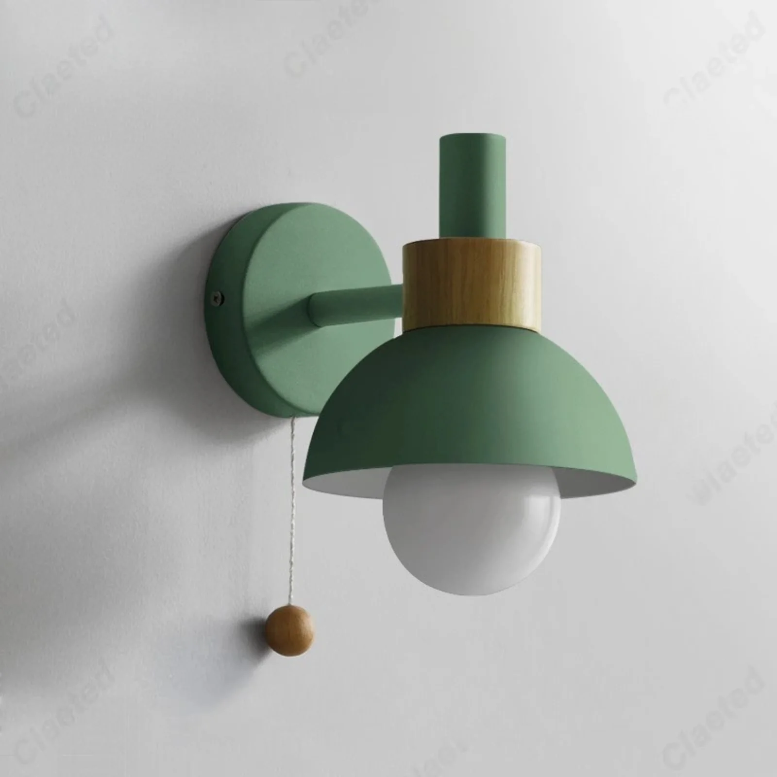 Minimalist LED Wall Lamp E27 Zipper Switch Bedside Light for Bedroom - Image 7