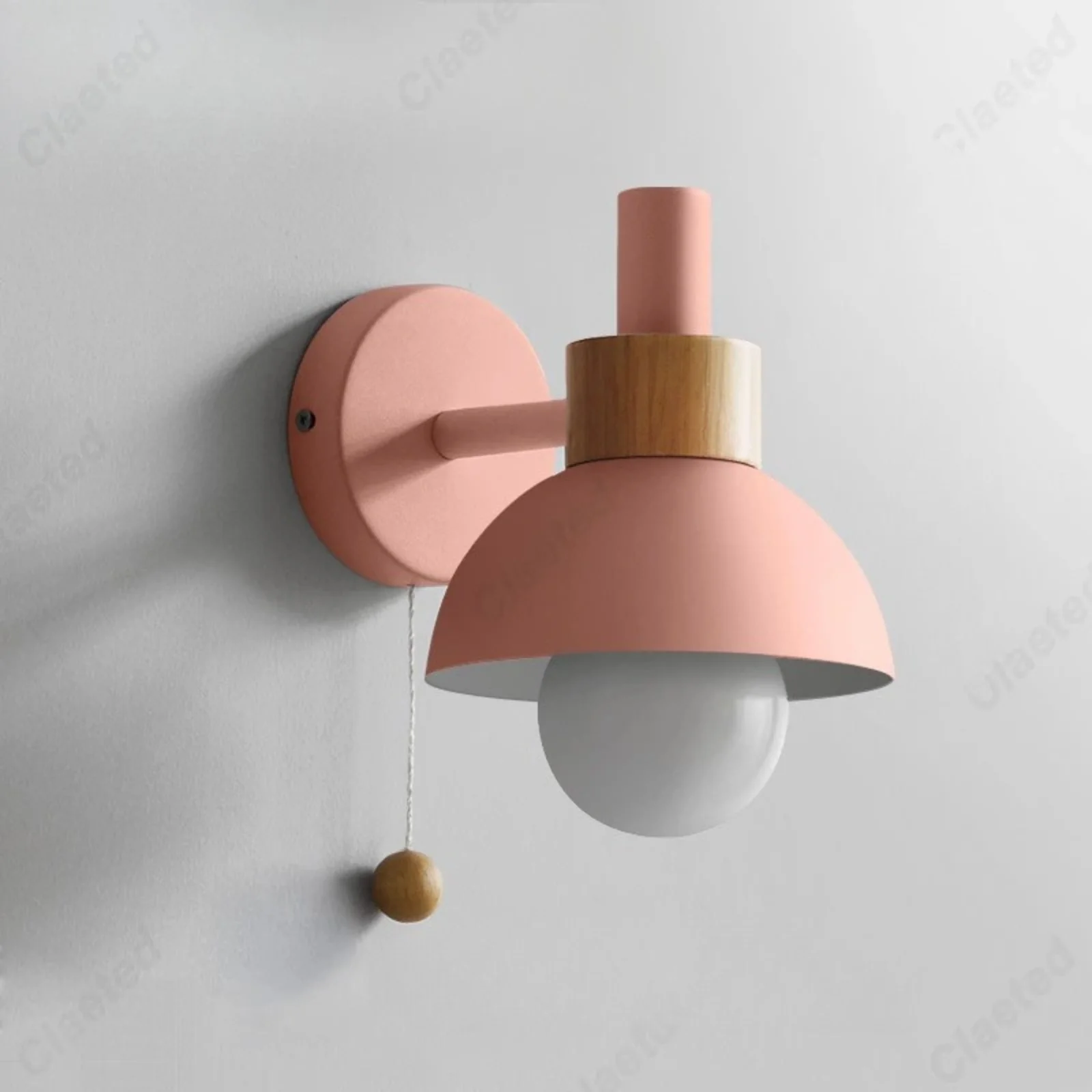 Minimalist LED Wall Lamp E27 Zipper Switch Bedside Light for Bedroom - Image 8