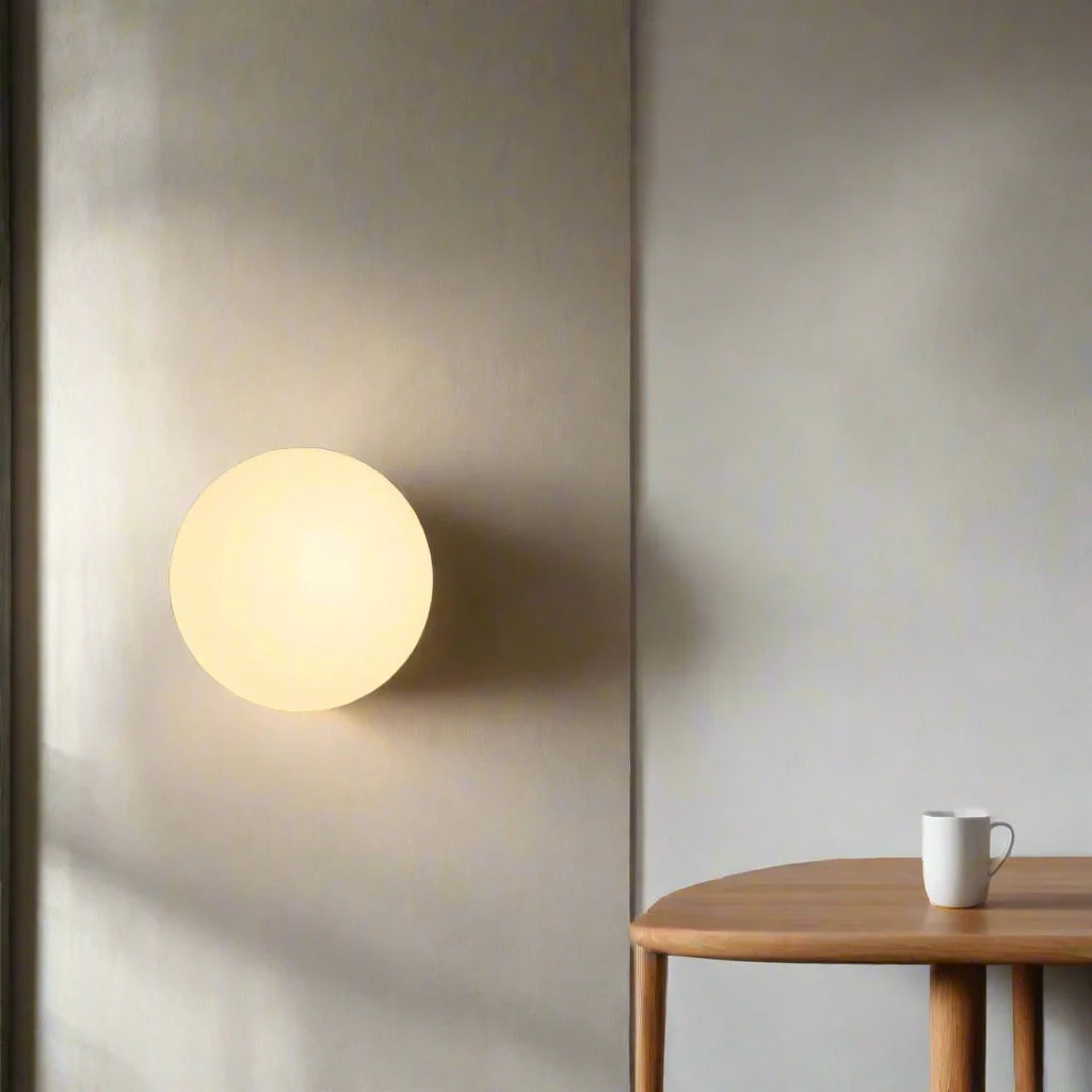 Minimalist Round Glass Wall Sconce LED 1-Light - Image 11
