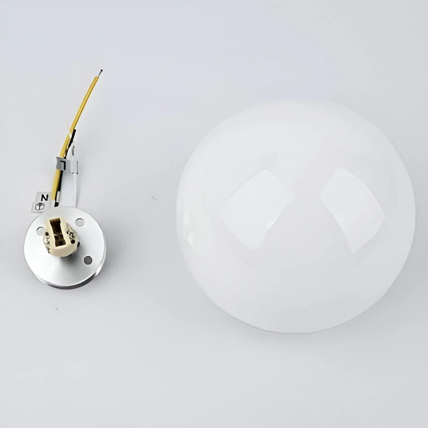 Minimalist Round Glass Wall Sconce LED 1-Light - Image 15
