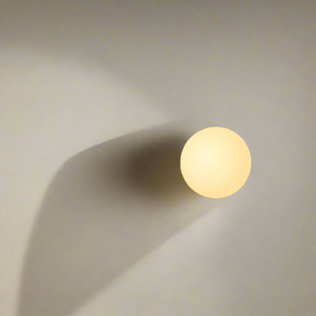 Minimalist Round Glass Wall Sconce LED 1-Light - Image 6