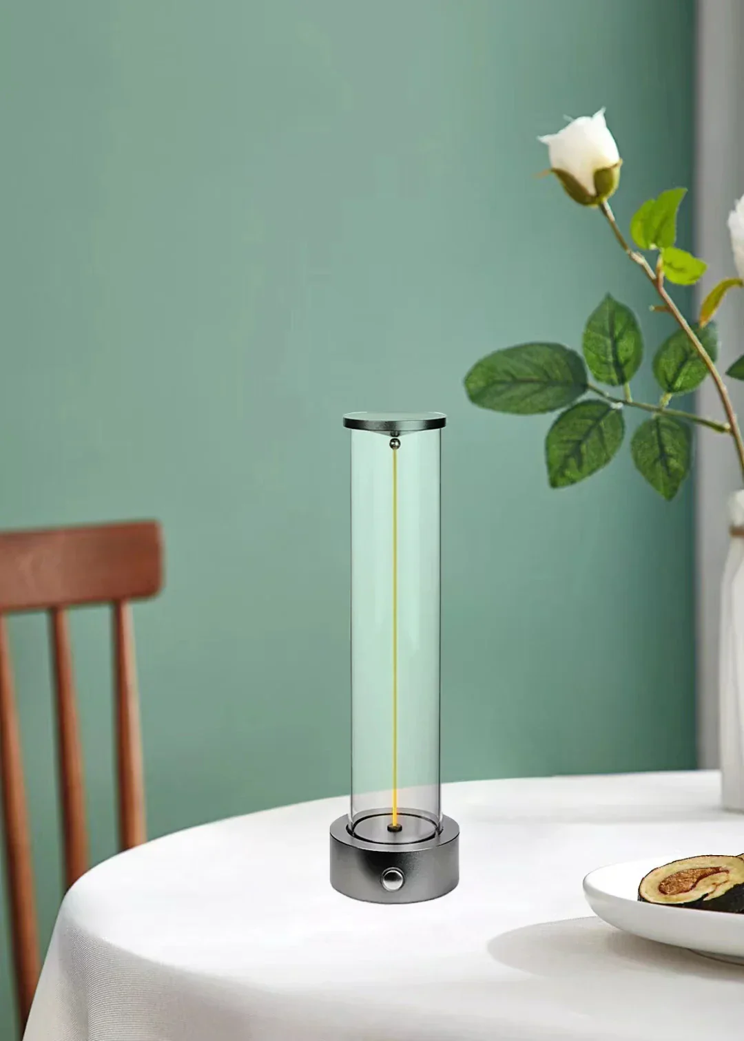 Minimalist Touch Bedside Table Lamp Cordless LED Nightstand Light Dimmable - Image 2