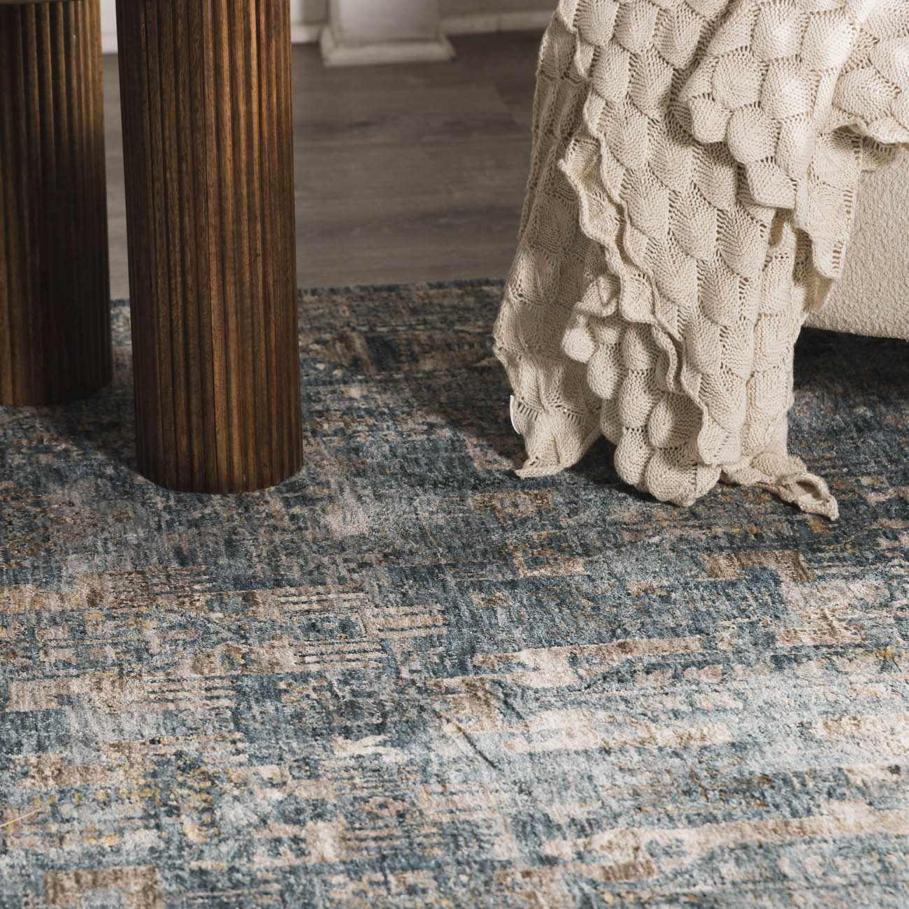 Mirabel Denim Blue Traditional Rug - Image 12