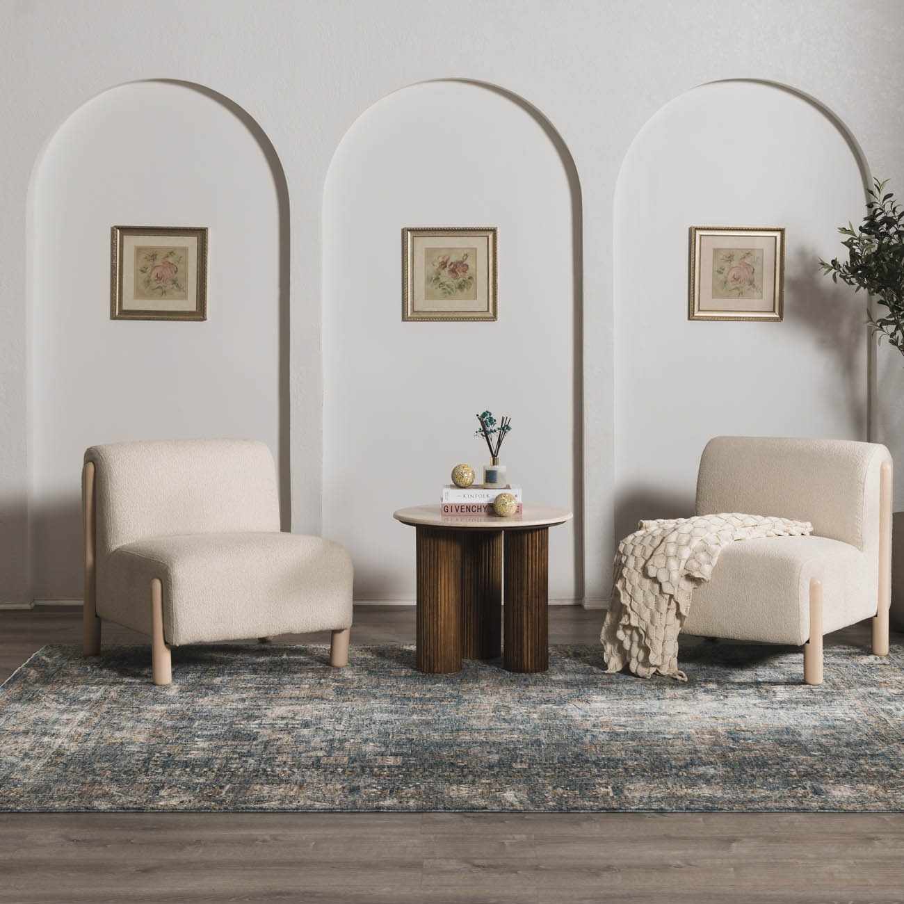 Mirabel Denim Blue Traditional Rug - Image 3