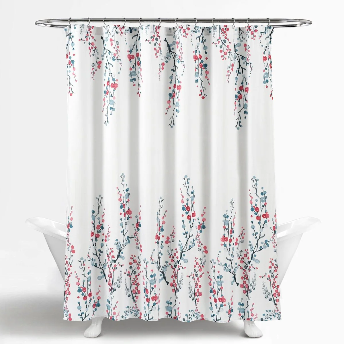 Mirabelle Watercolor Floral Shower Curtain - Image 2