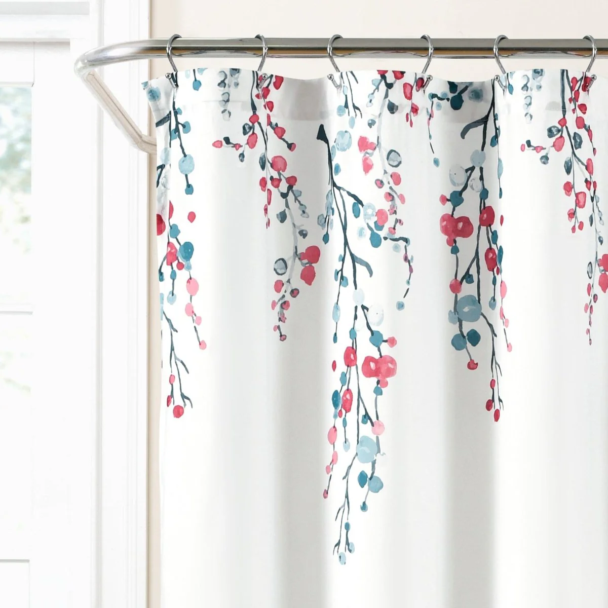 Mirabelle Watercolor Floral Shower Curtain - Image 3