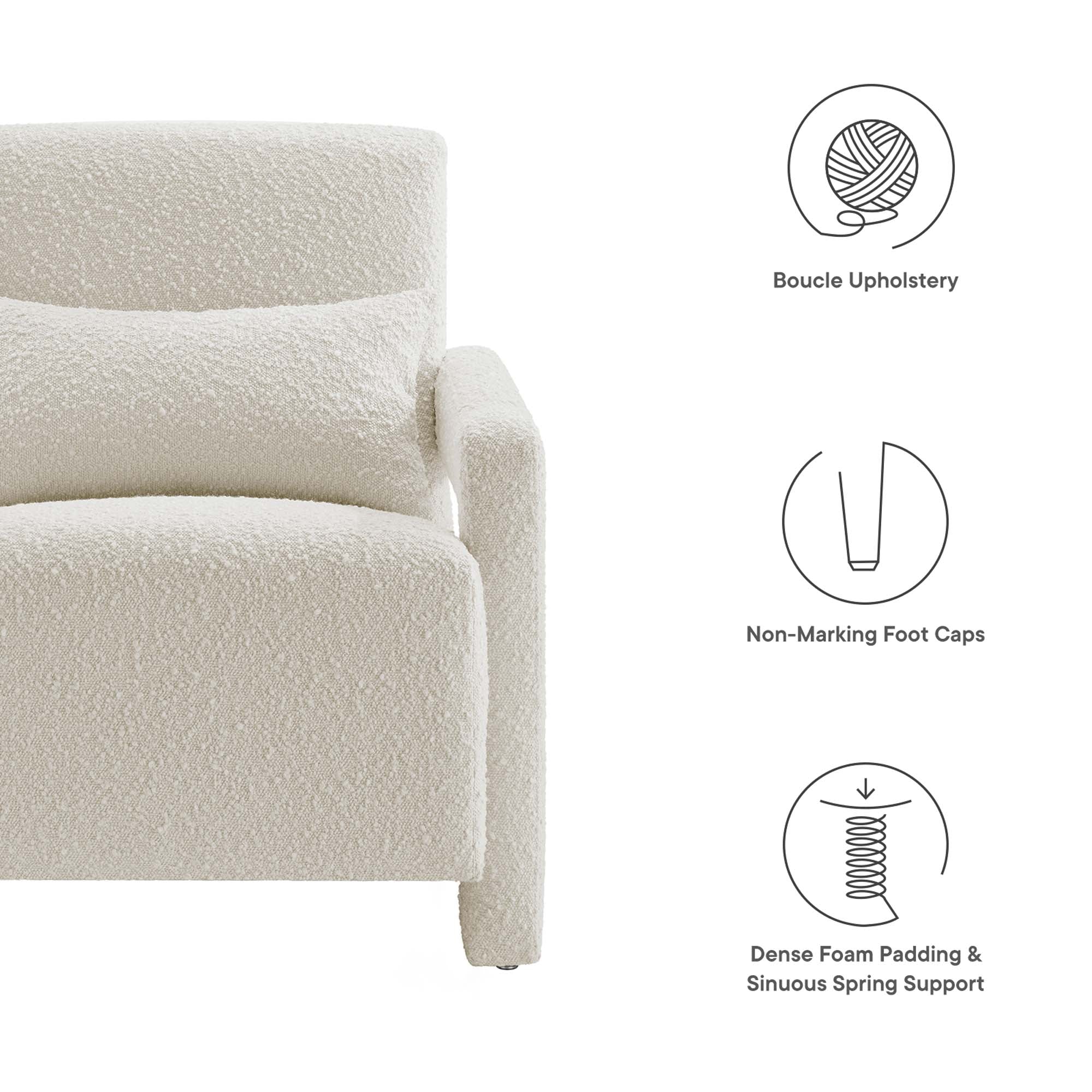 Mirage Boucle Upholstered Armchair by Modway - Image 2