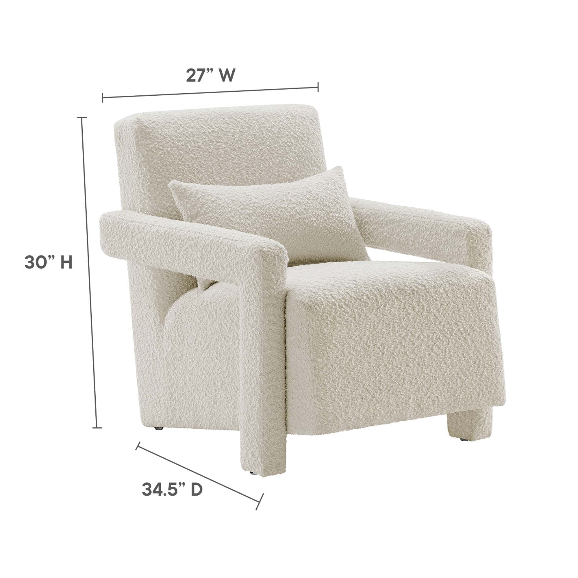 Mirage Boucle Upholstered Armchair by Modway - Image 3