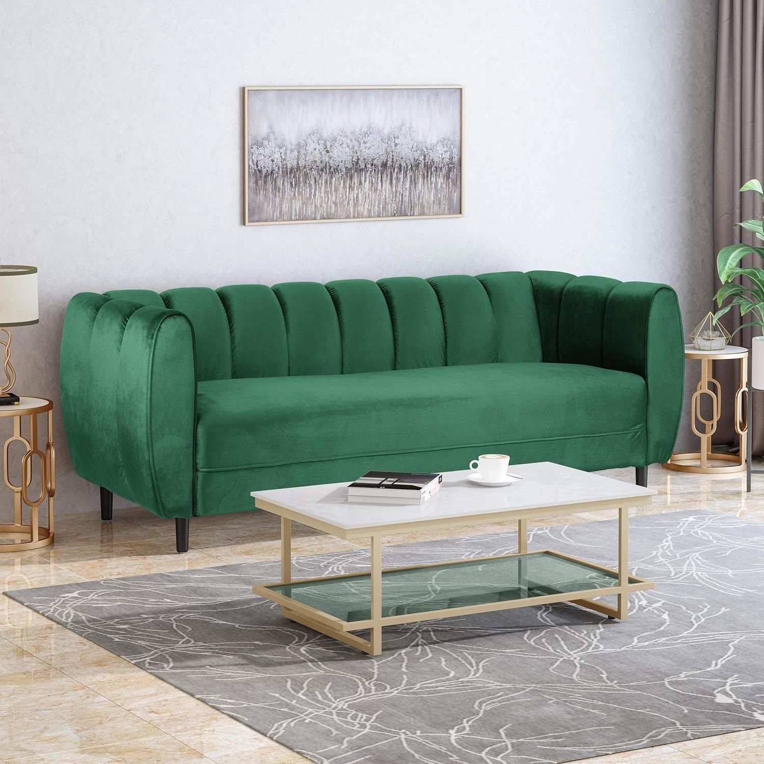Miranda - Modern Glam 3 Seater Sofa - Image 8