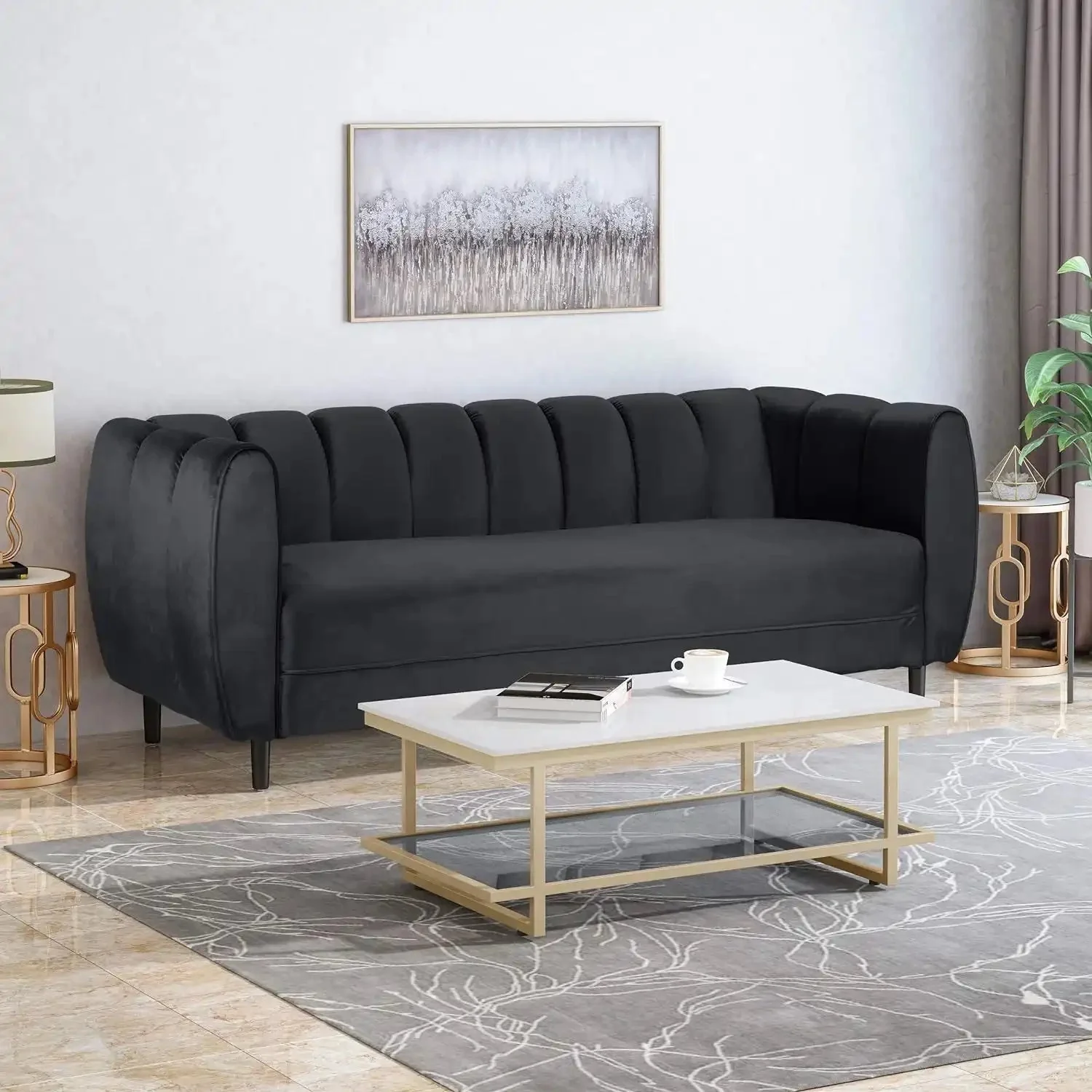 Miranda - Modern Glam 3 Seater Sofa - Image 9