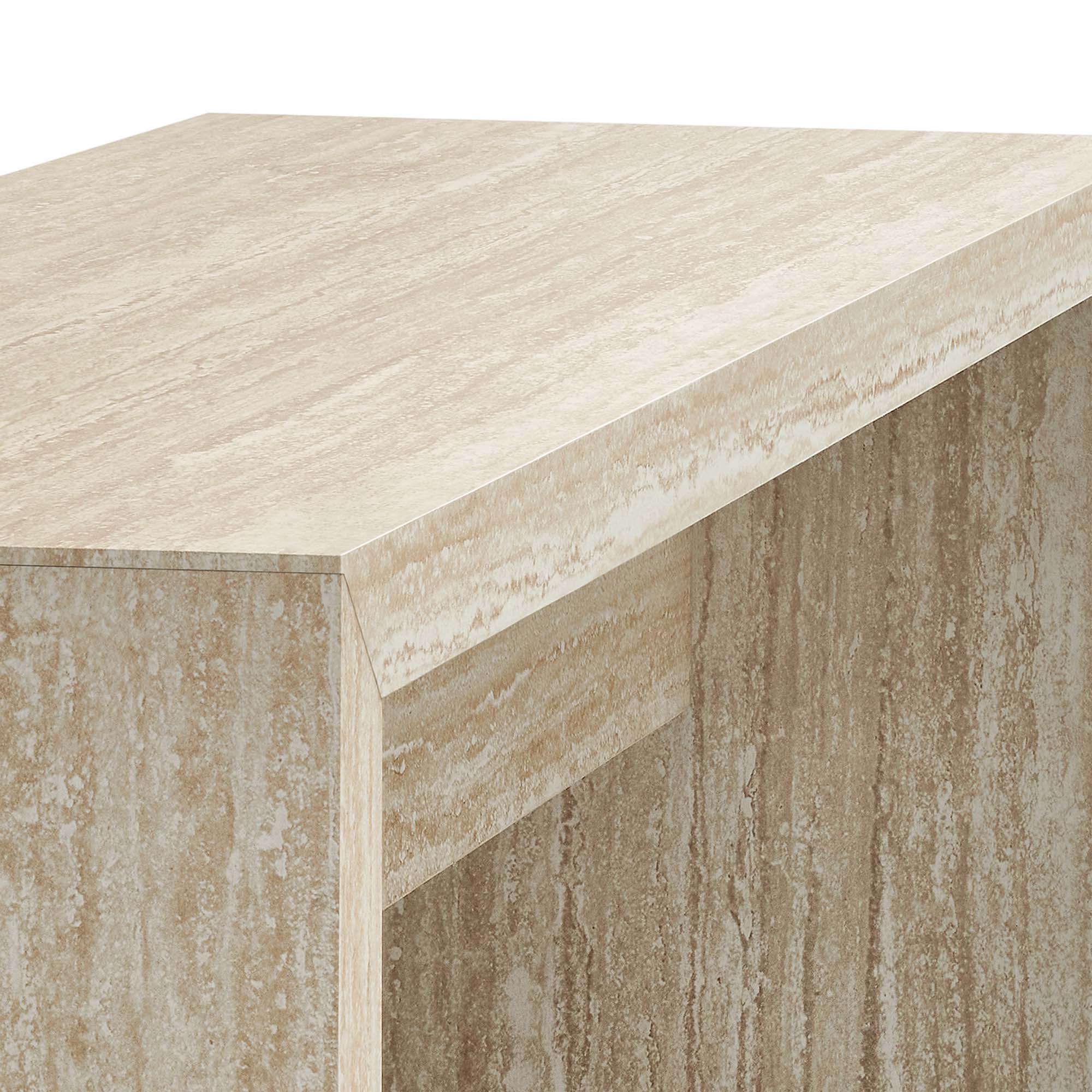 Mirella 53.5" Faux Travertine Indoor Bench by Modway - Image 7