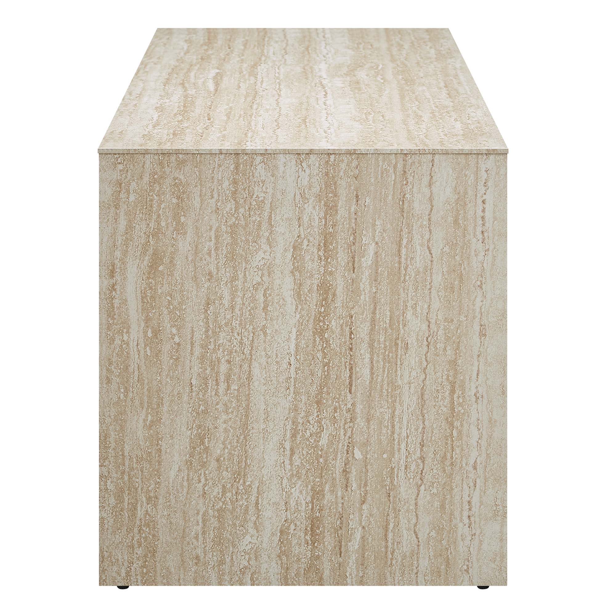 Mirella 62" Faux Travertine Long Bench by Modway - Image 5