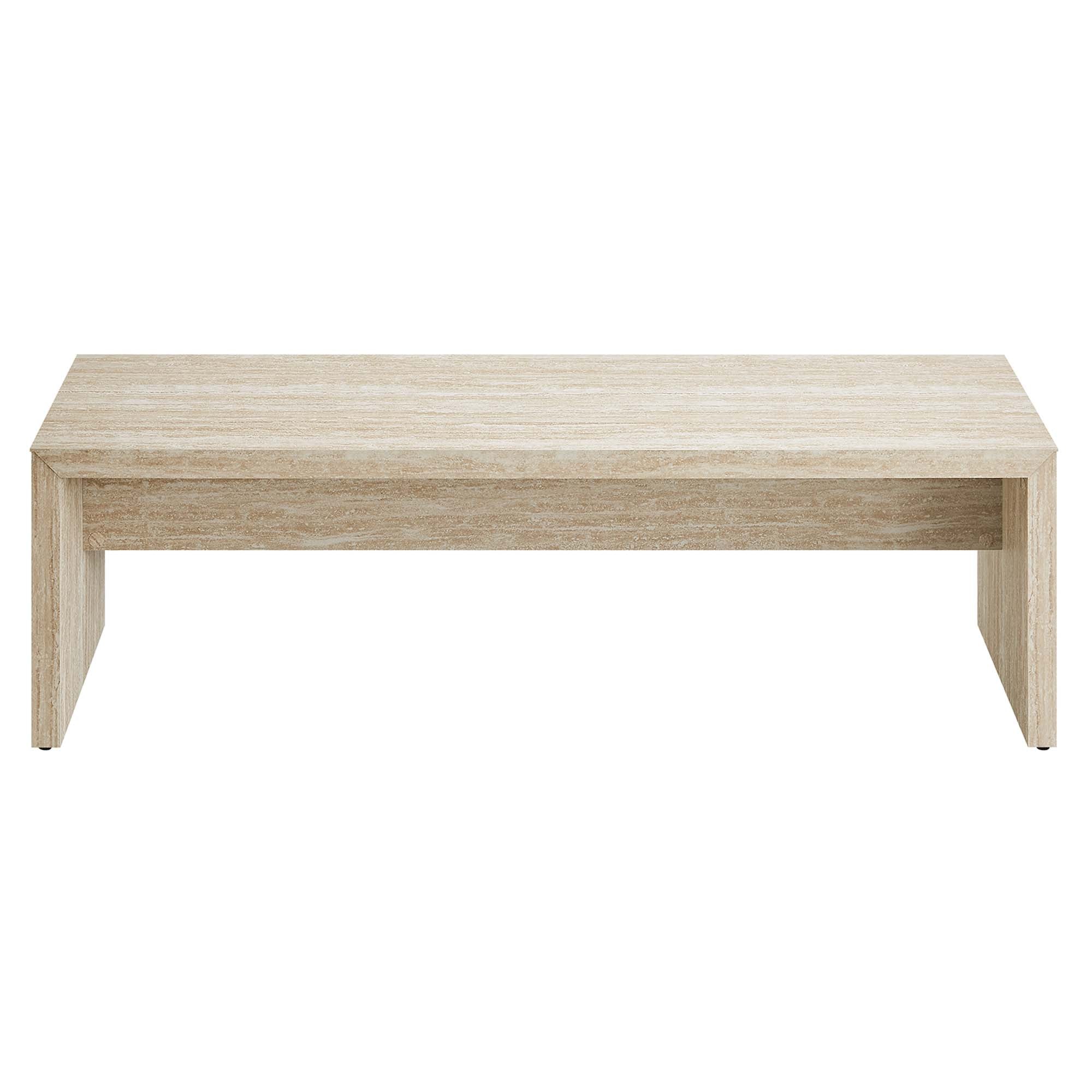 Mirella 62" Faux Travertine Long Bench by Modway - Image 6