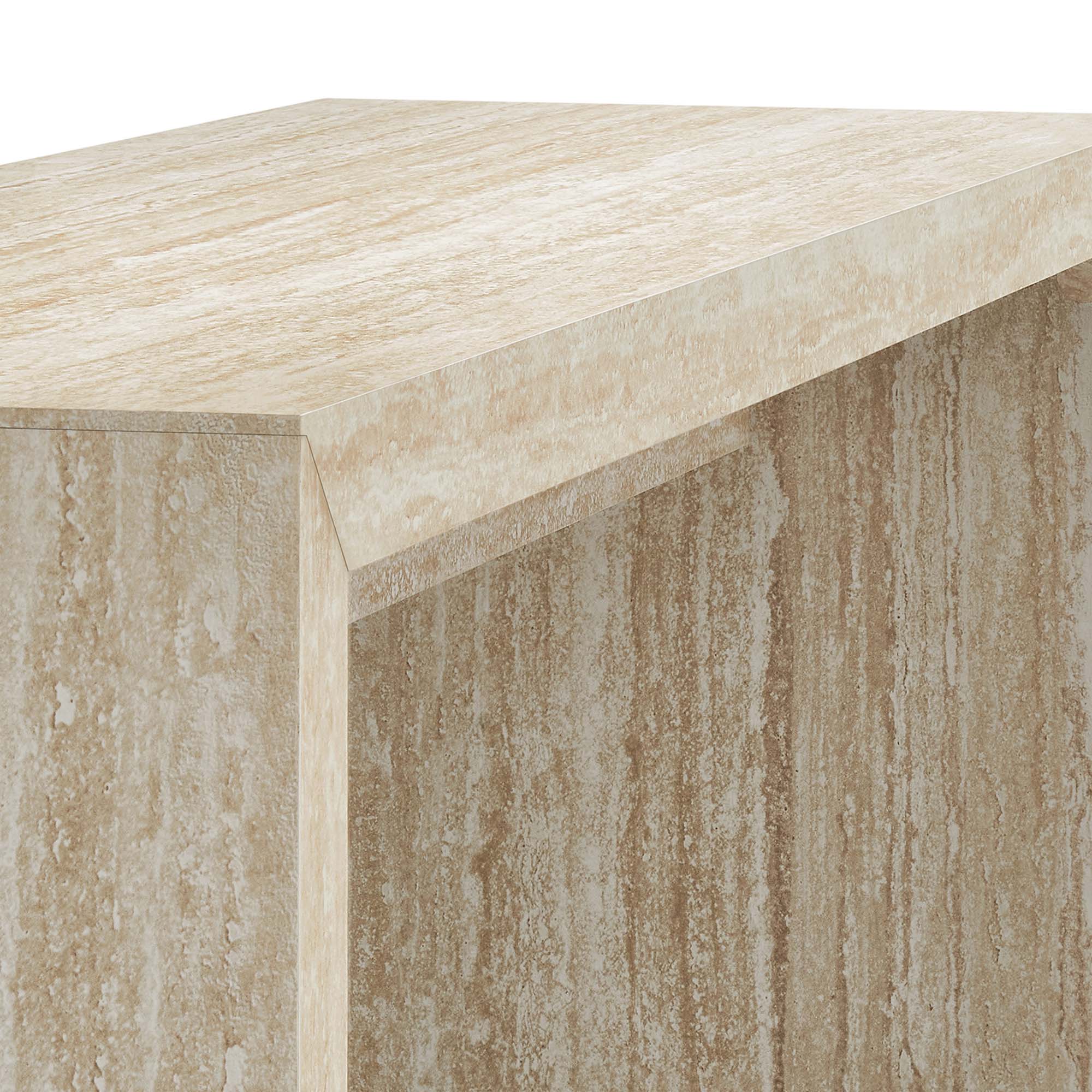 Mirella Faux Travertine Console Table by Modway - Image 7