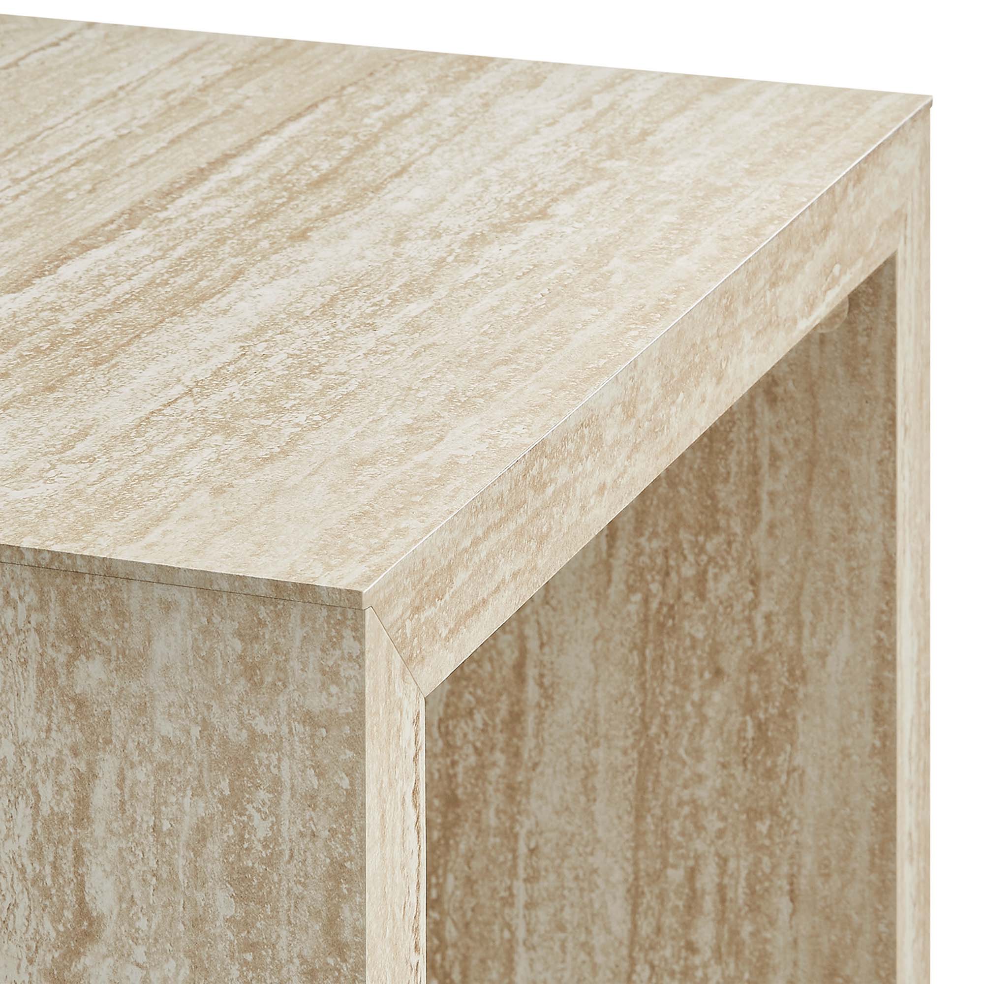 Mirella Faux Travertine Side Table by Modway - Image 7