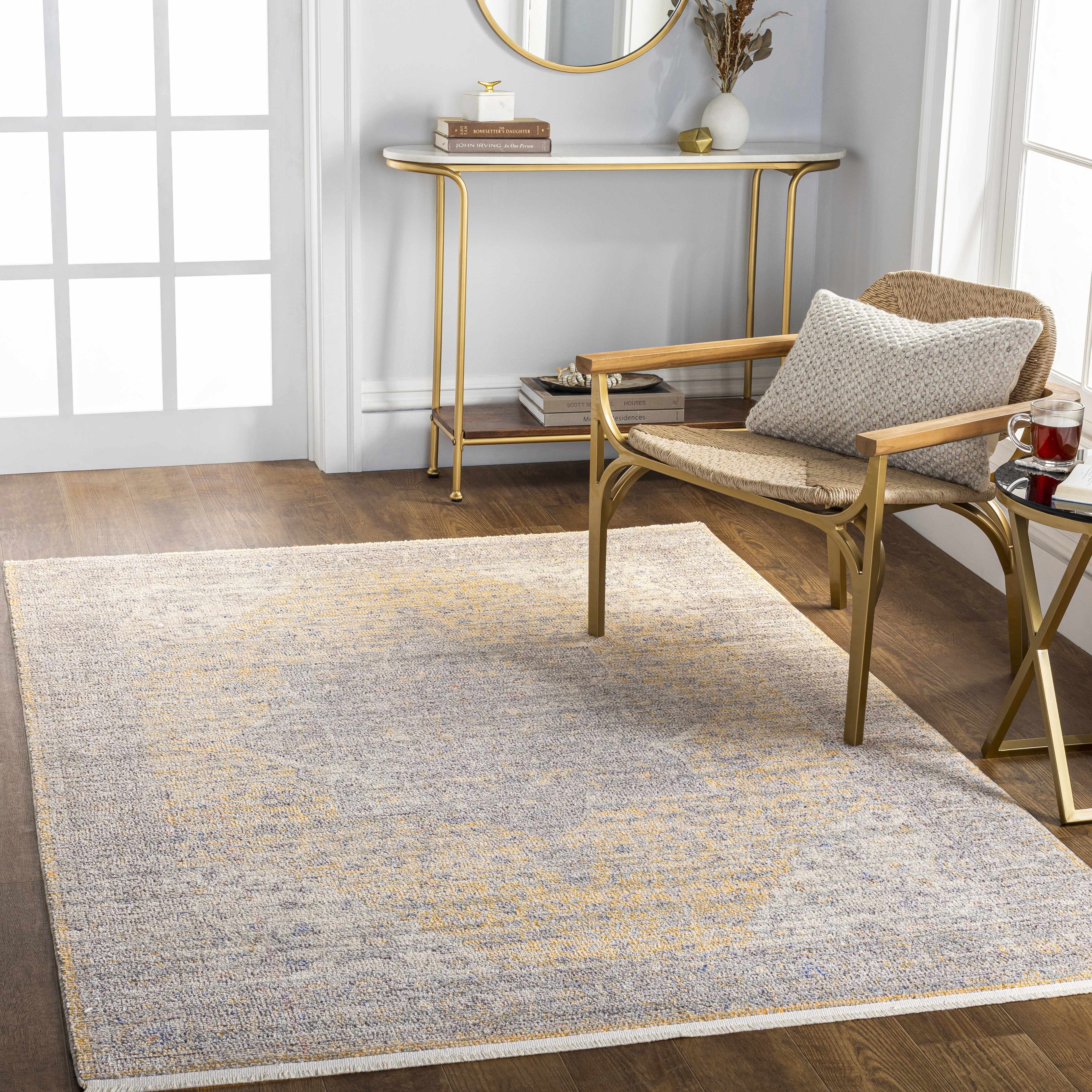 Misa Mustard & Gray Area Rug - Clearance - Image 2
