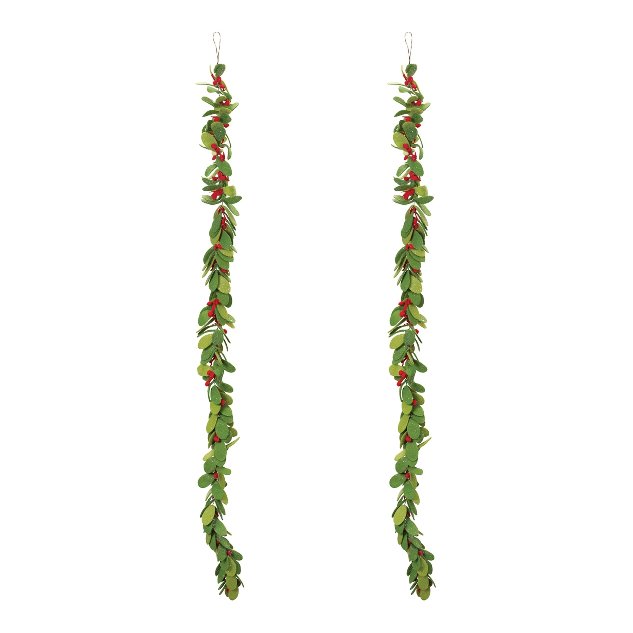 Fabric Mistletoe String Garland (Set of 2) - Image 3
