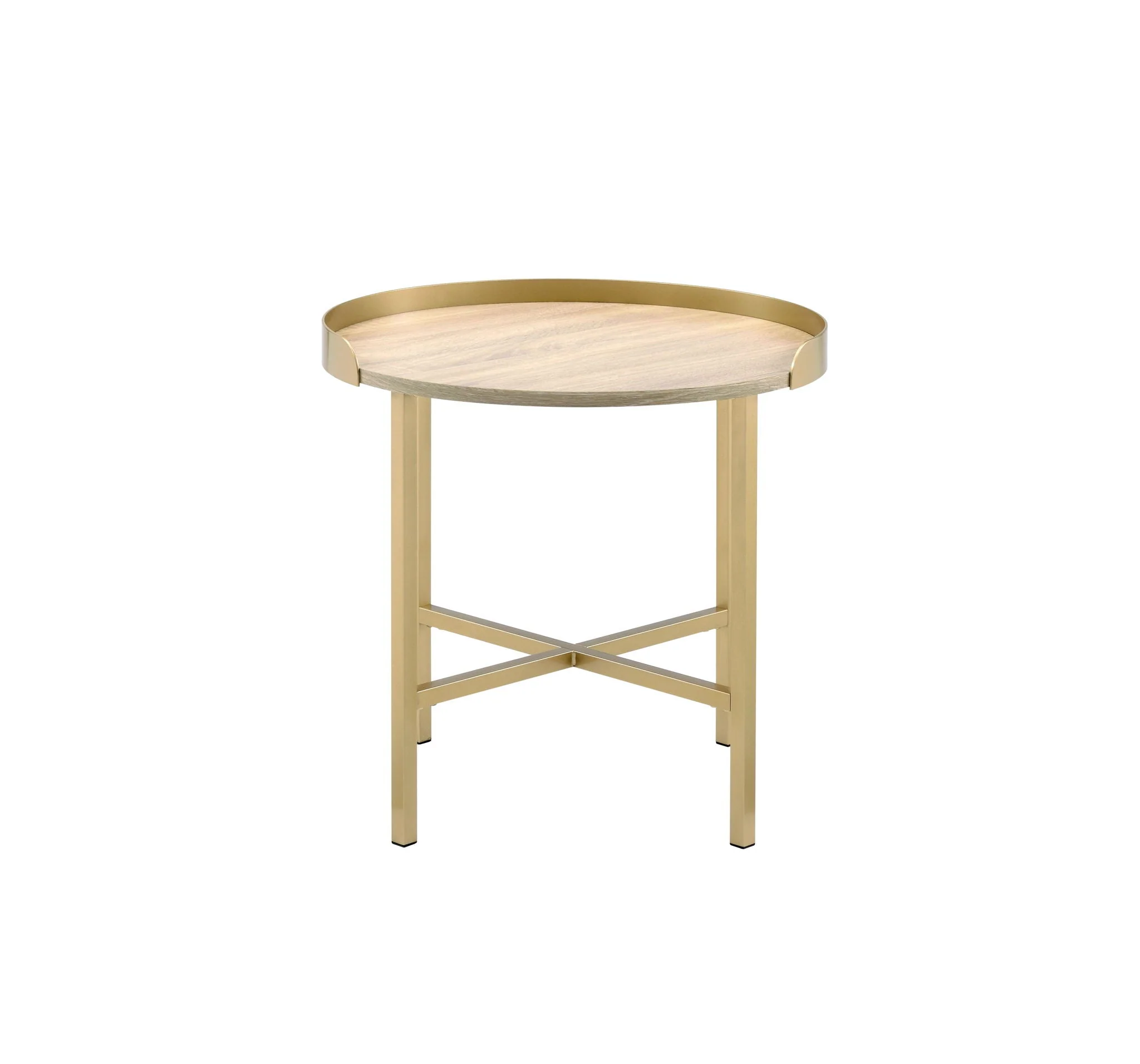 Mithea - End Table - Oak / Gold - Image 2