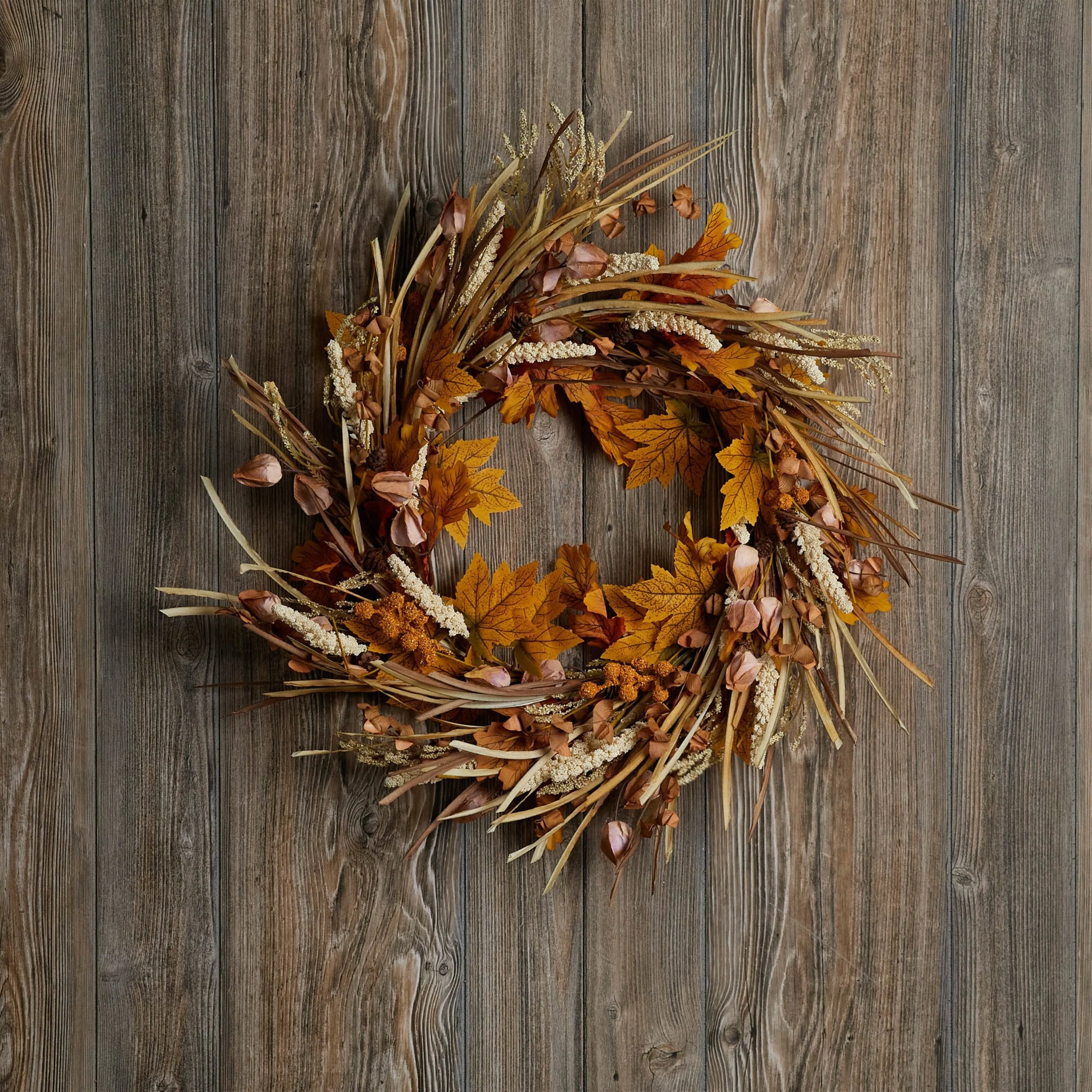 Mixed fall harvest wreath 25"d - Image 2
