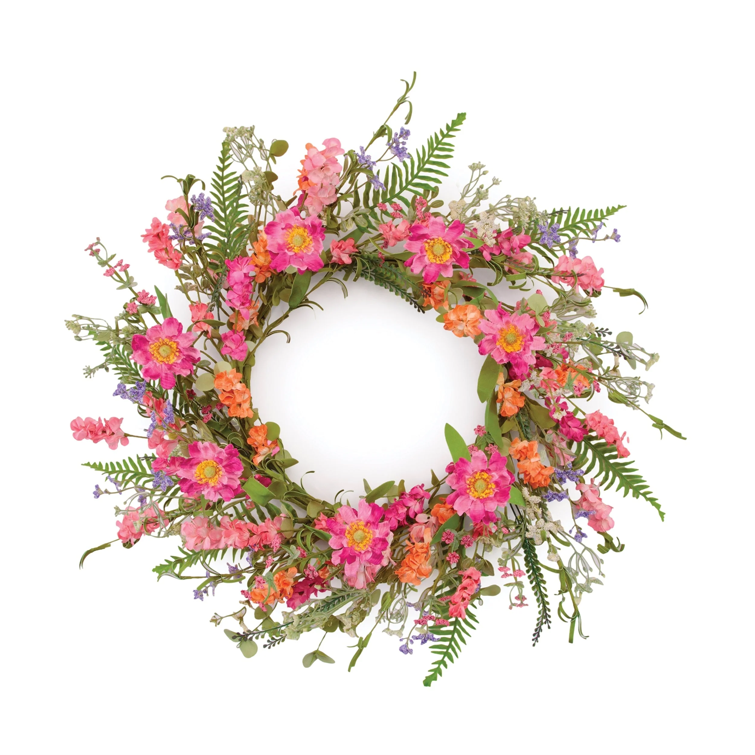 Mixed Floral and Foliage Wreath 20"D - Image 2