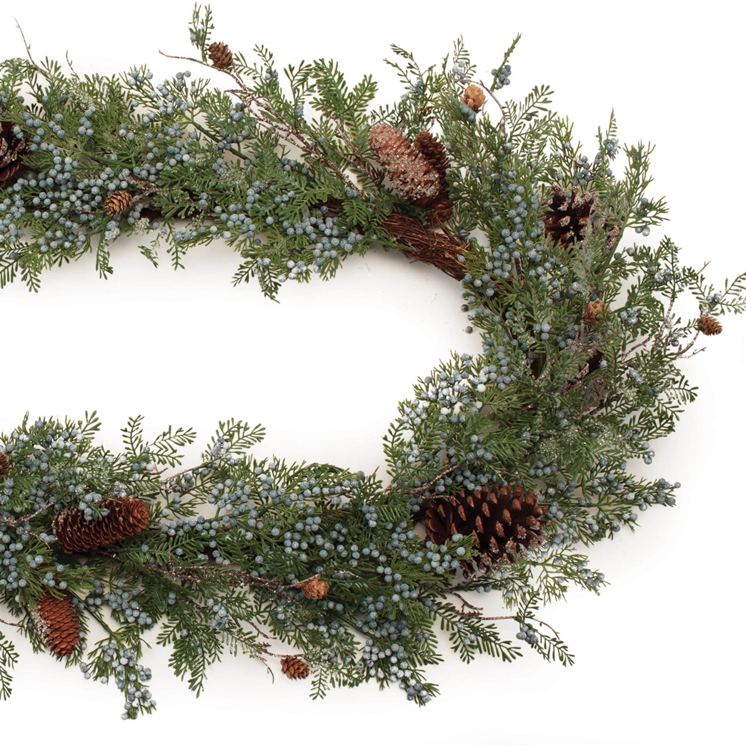 Mixed Juniper and Pinecone Garland 6'L - Image 2