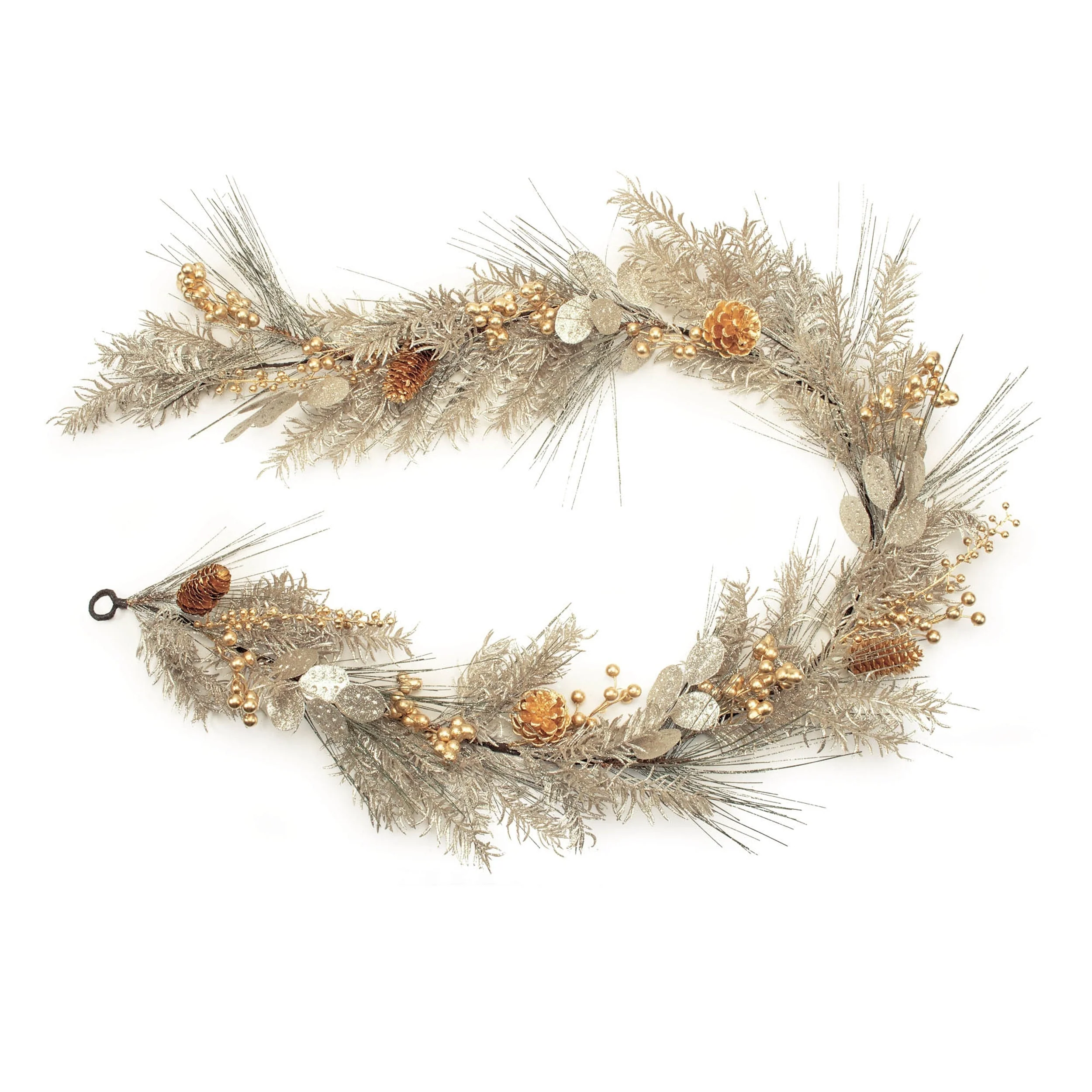 Mixed pine eucalyptus berry garland 6'l