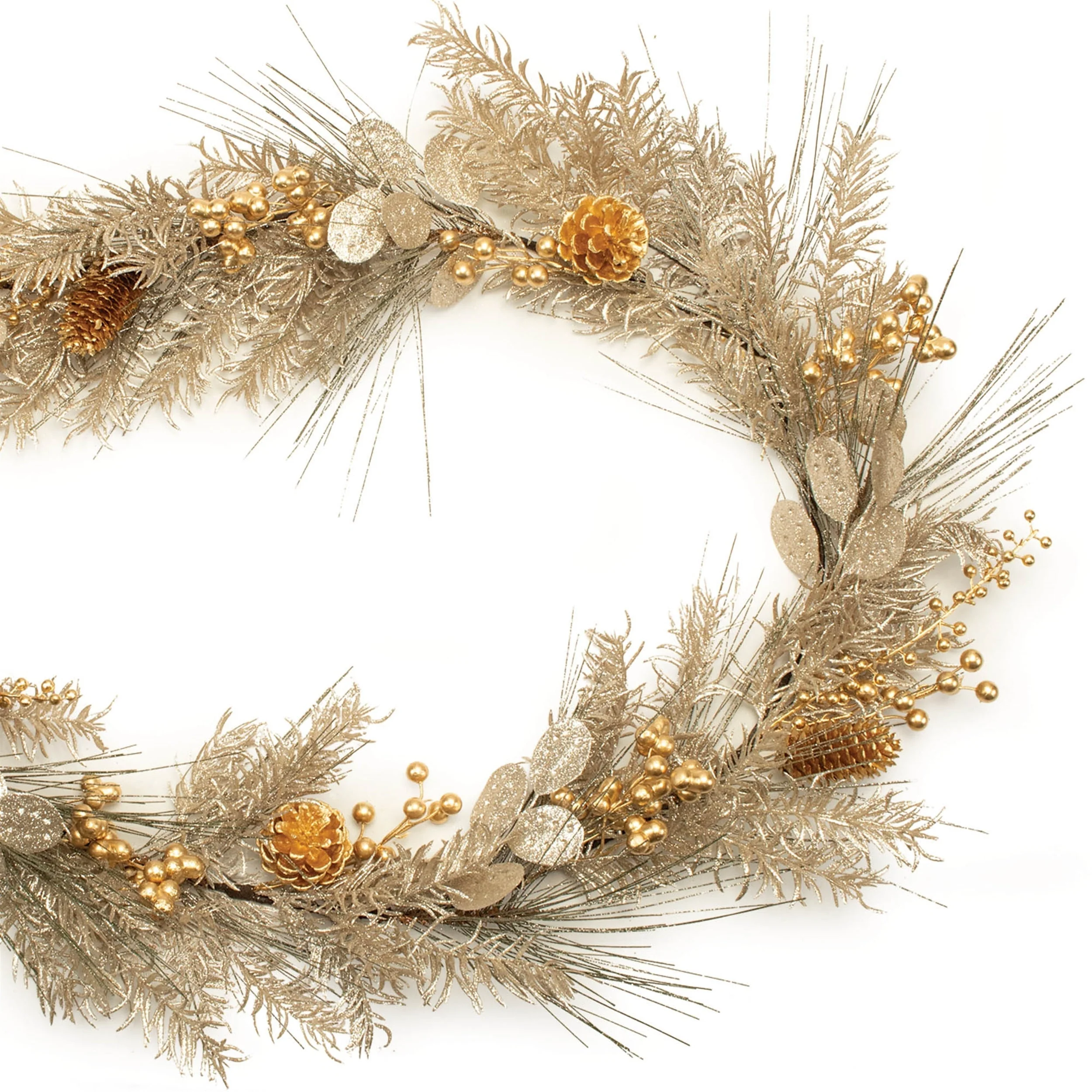 Mixed pine eucalyptus berry garland 6'l - Image 2
