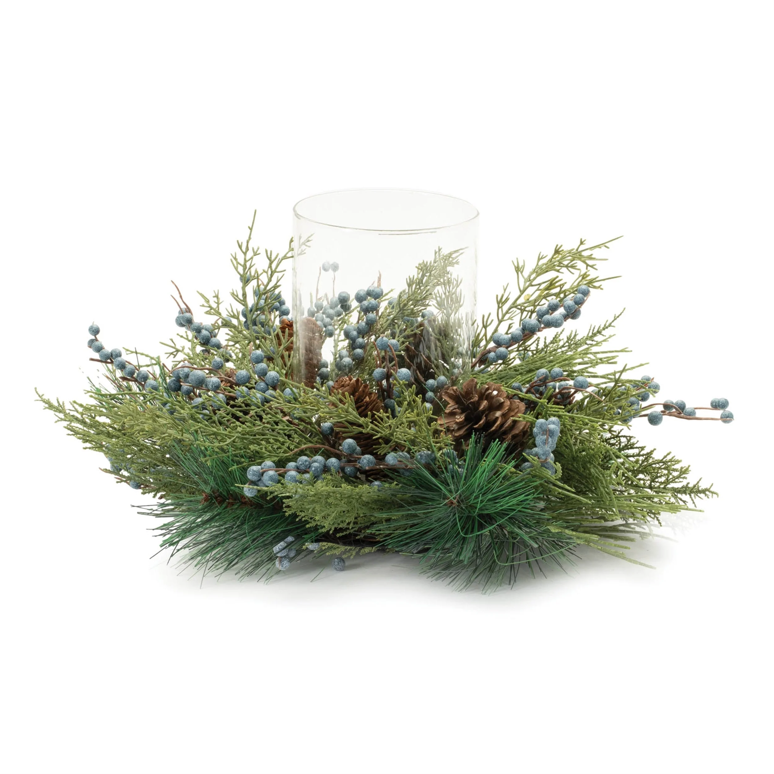 Mixed Pine Juniper Candle Holder 19"D - Image 2