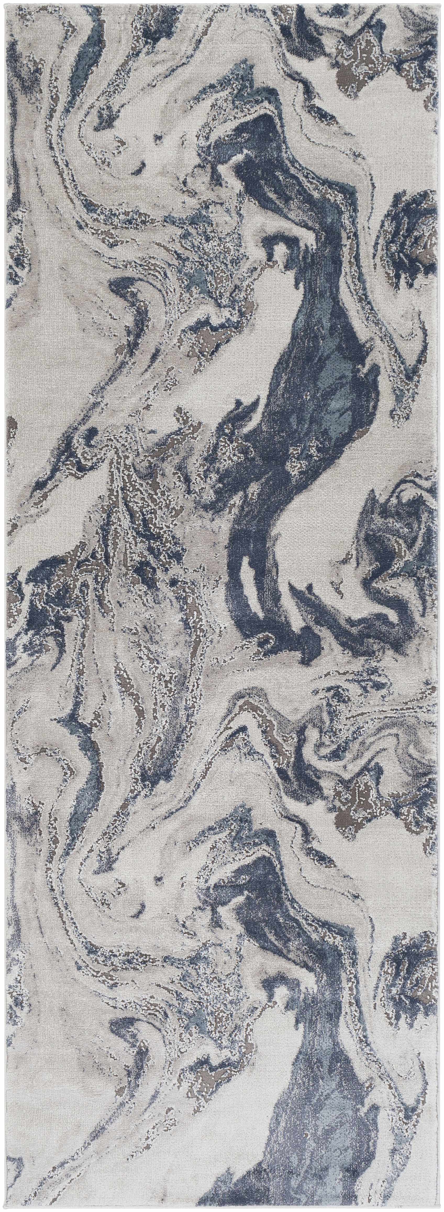 Moana Denim Blue Marble Area Rug - Image 10