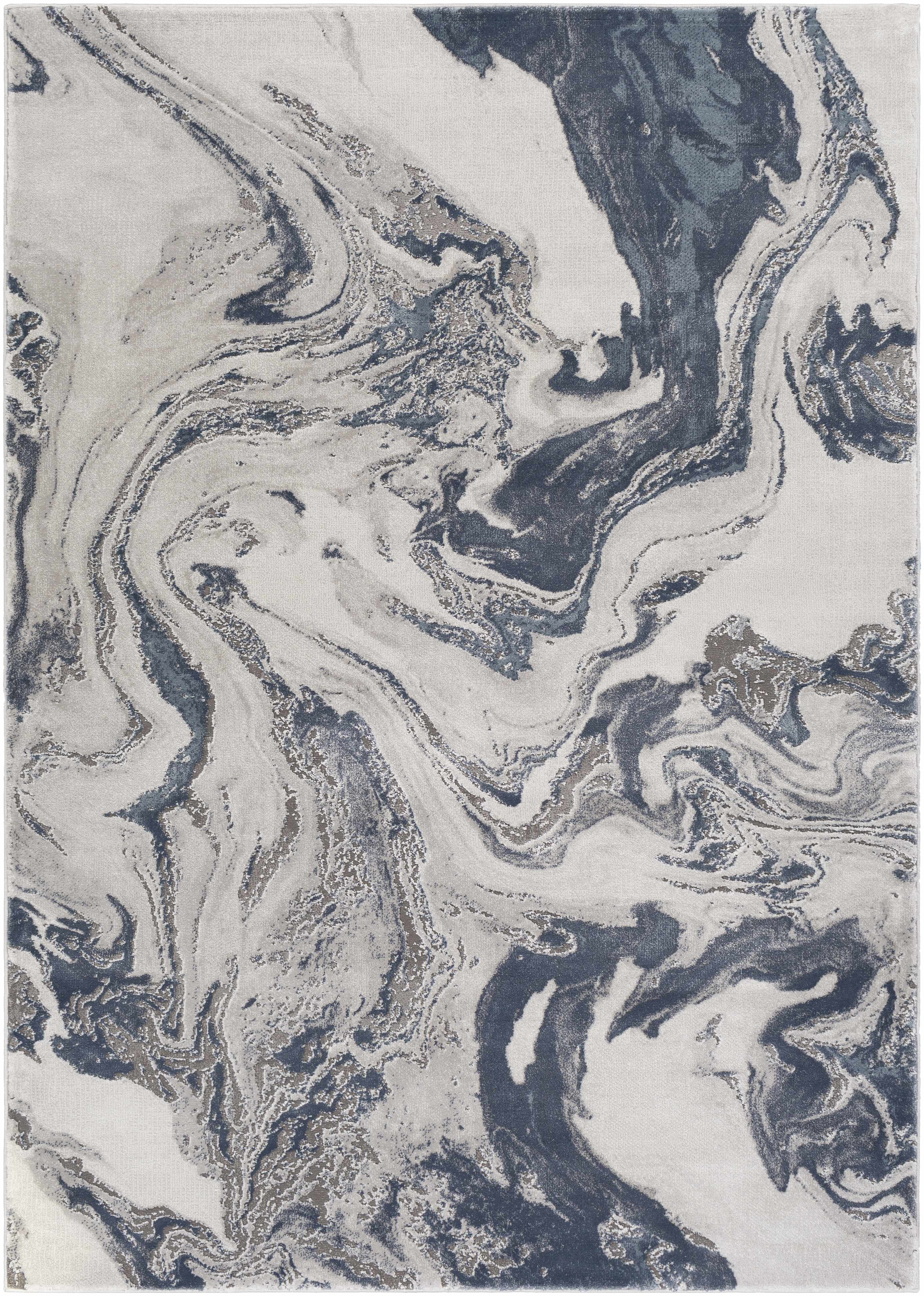 Moana Denim Blue Marble Area Rug - Image 11
