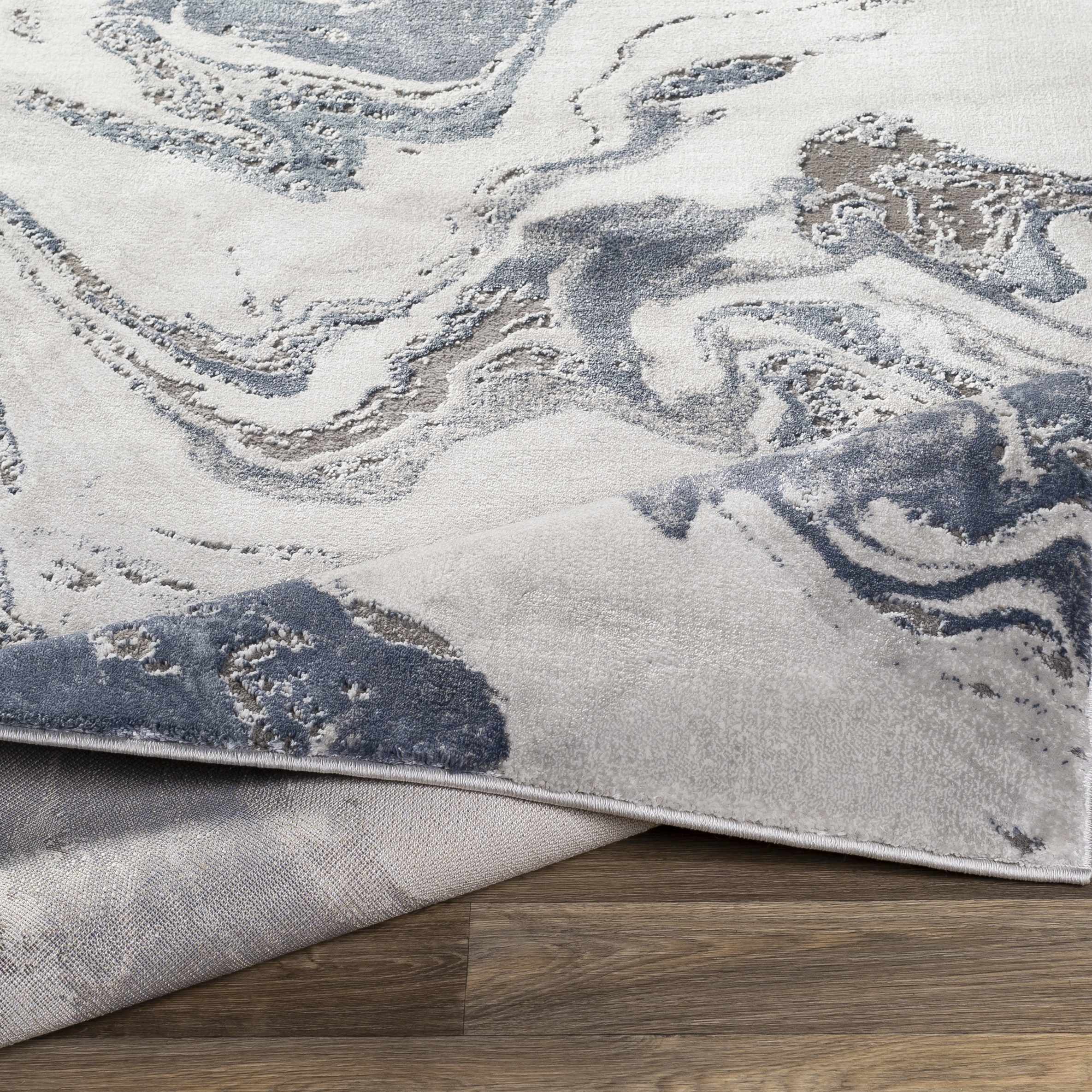 Moana Denim Blue Marble Area Rug - Image 7