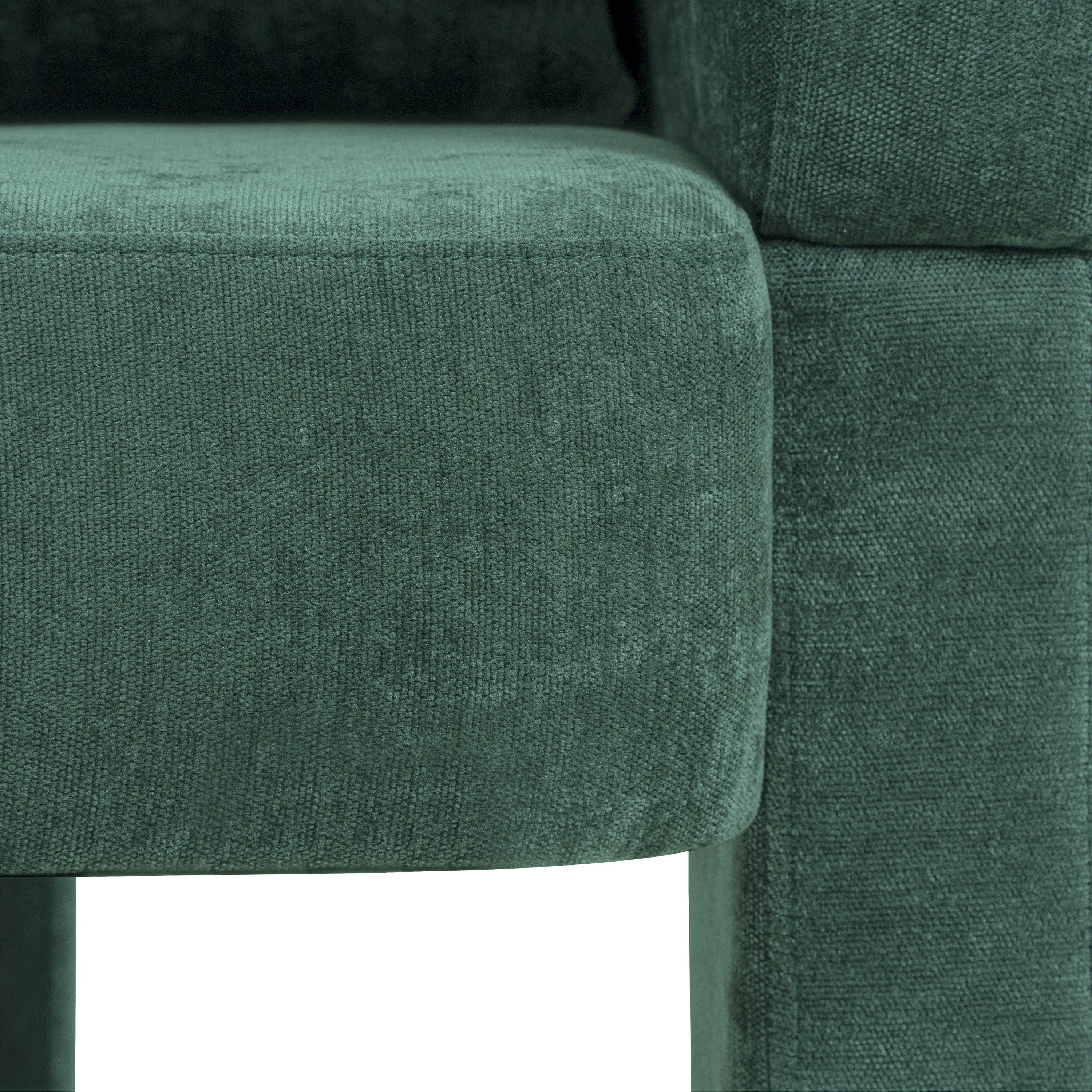 Modern 3-Leg Chenille Accent Chair with Ergonomic Arms & Removable Pillow - Image 8