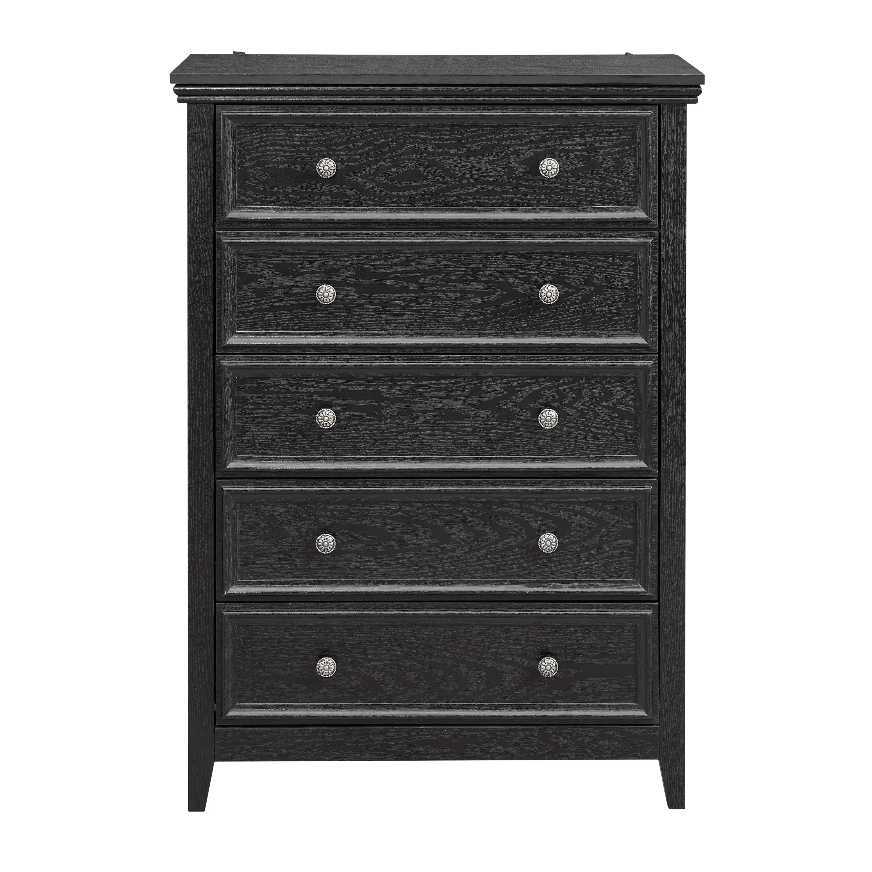 Modern 5-Drawer Black Dresser for Living Room Storage - Image 15