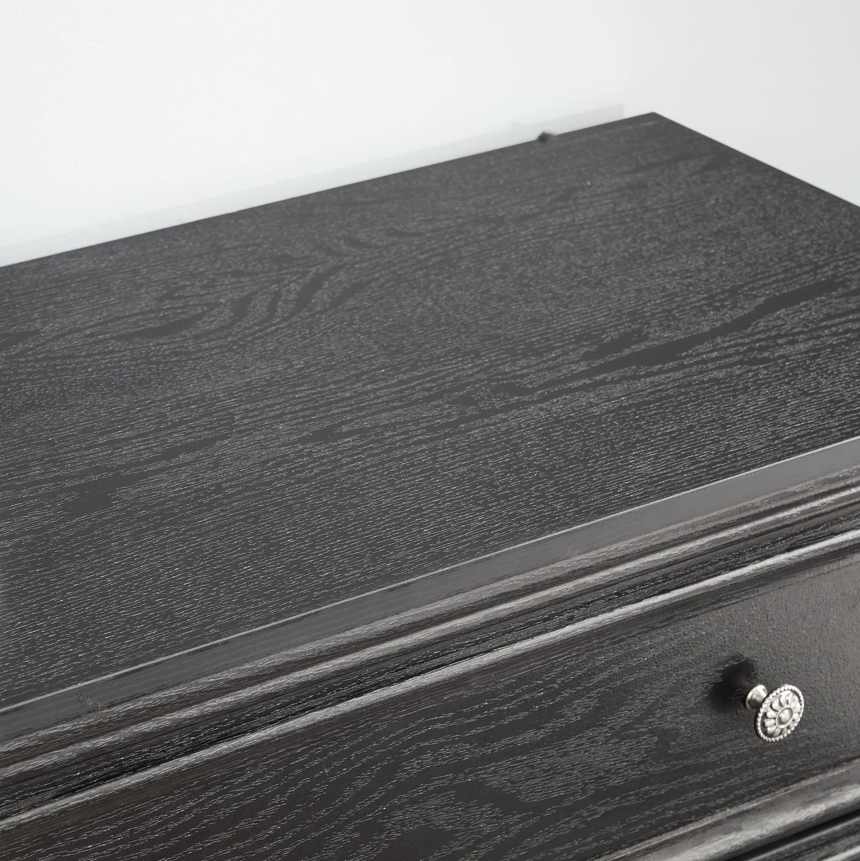 Modern 5-Drawer Black Dresser for Living Room Storage - Image 8